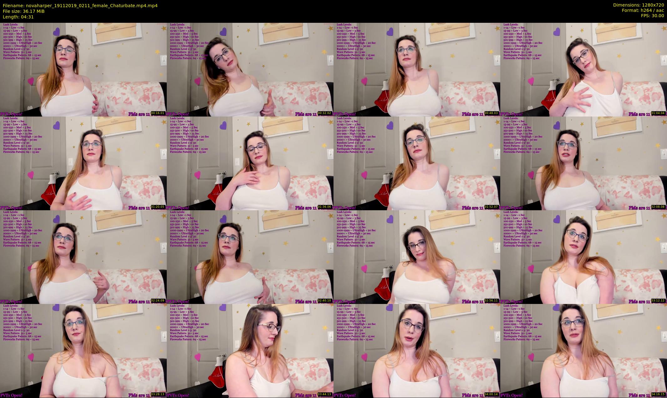 novaharper — 5 minute Chaturbate female cam show recording, 720p, Nov 19, 2019