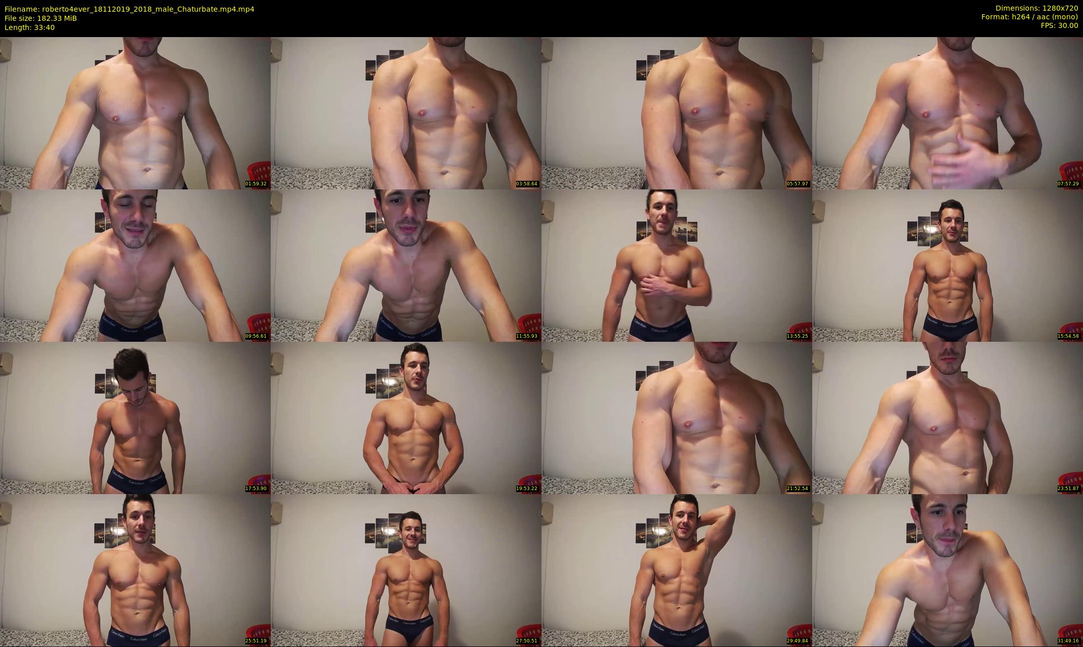 roberto4ever — 34 minute Chaturbate male cam show recording, 720p, Nov 18, 2019