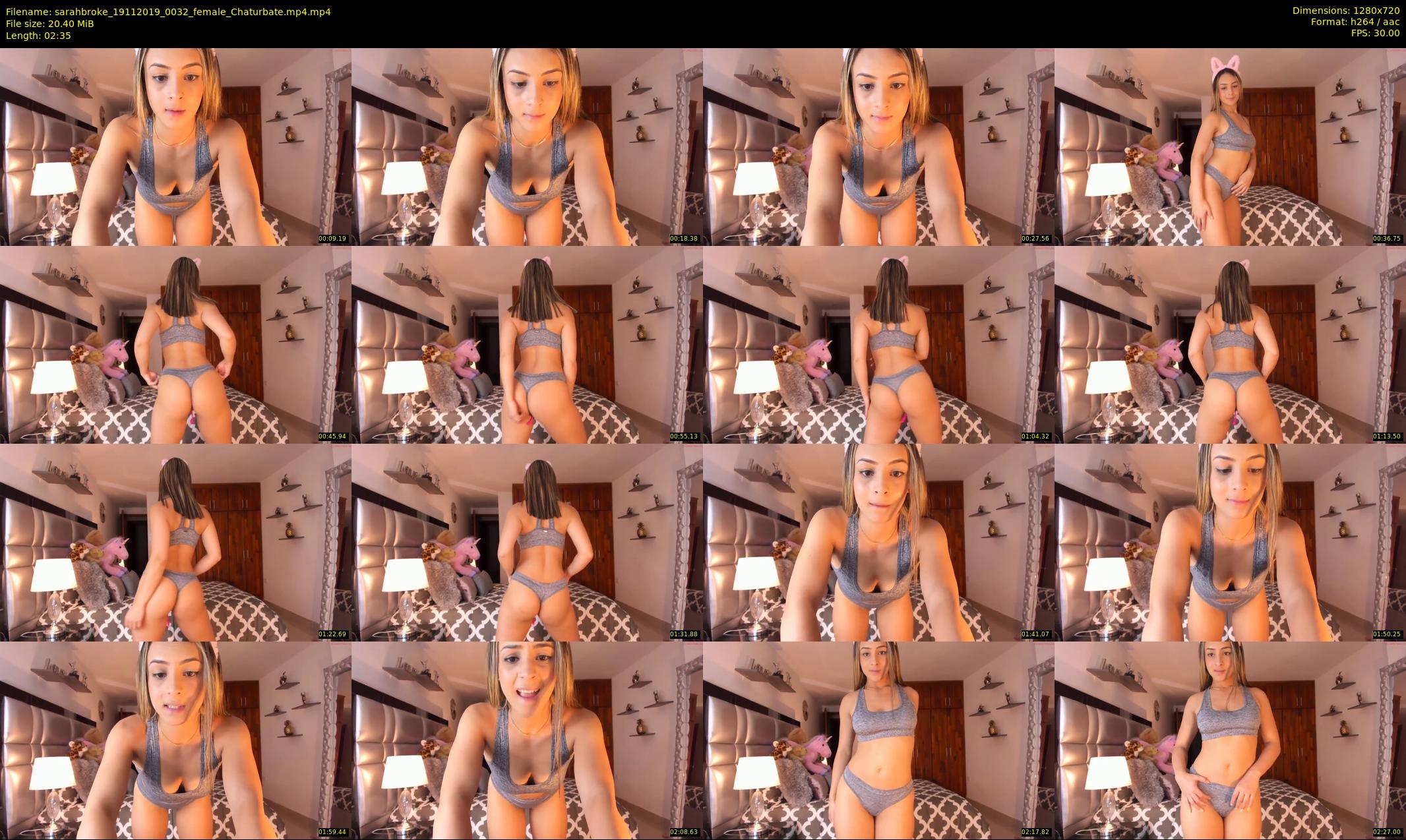 sarahbroke — 3 minute Chaturbate female cam show recording, 720p, Nov 19, 2019