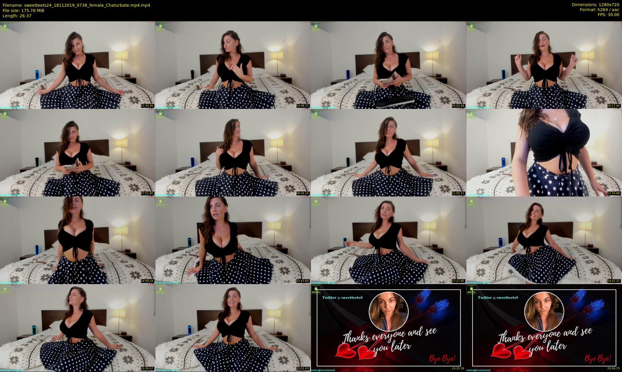 sweetteets24 — 27 minute Chaturbate female cam show recording, 720p, Nov 18, 2019
