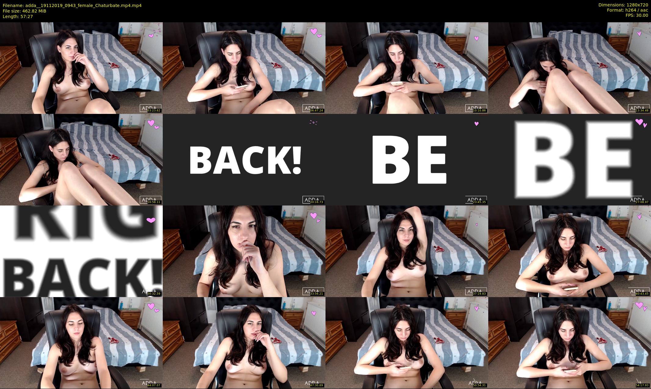 adda_ — 58 minute Chaturbate female cam show recording, 720p, Nov 19, 2019