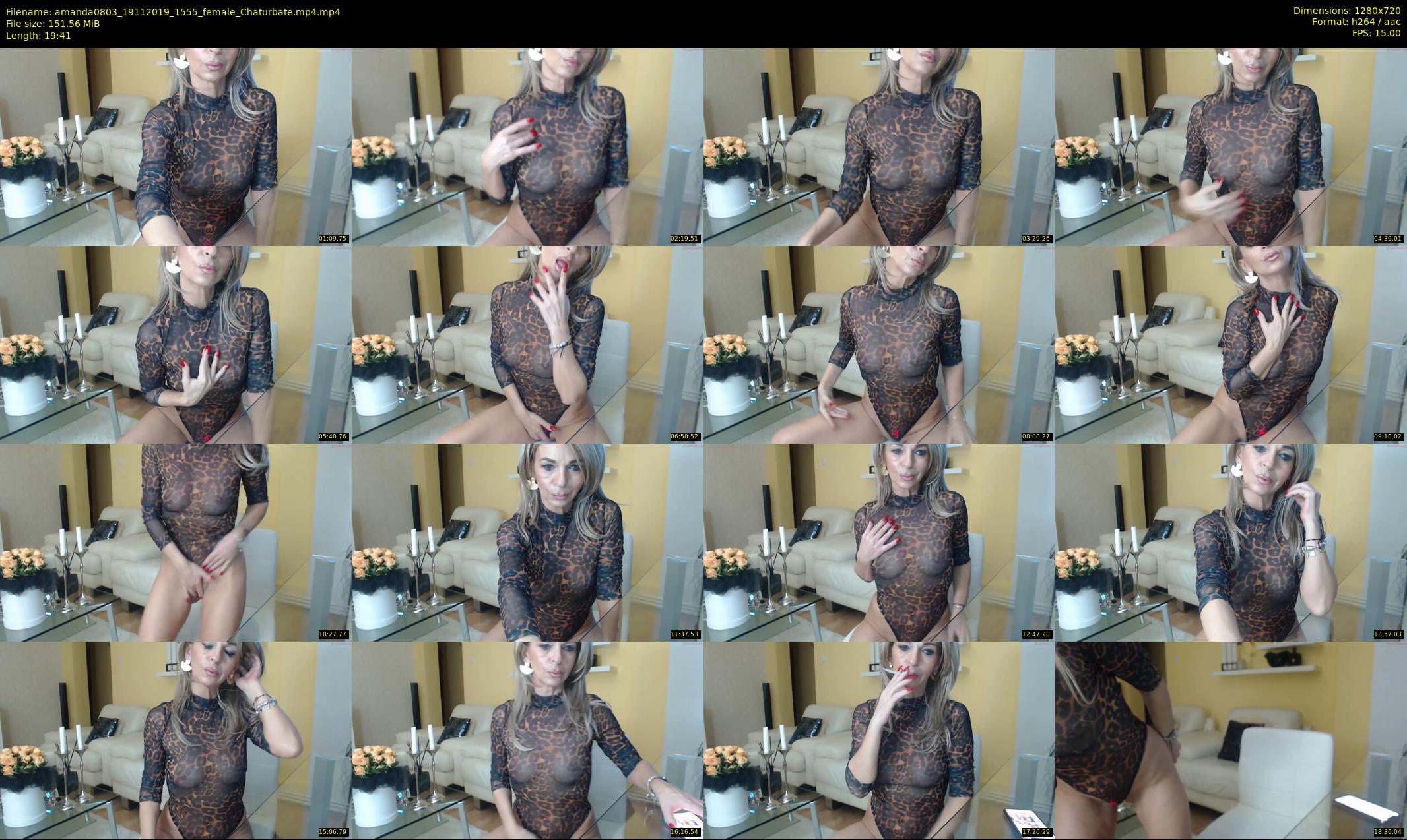 amanda0803 — 20 minute Chaturbate female cam show recording, 720p, Nov 19, 2019