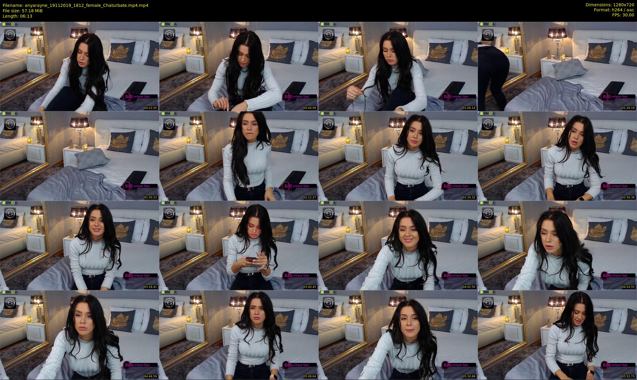 anyarayne — 7 minute Chaturbate female cam show recording, 720p, Nov 19, 2019