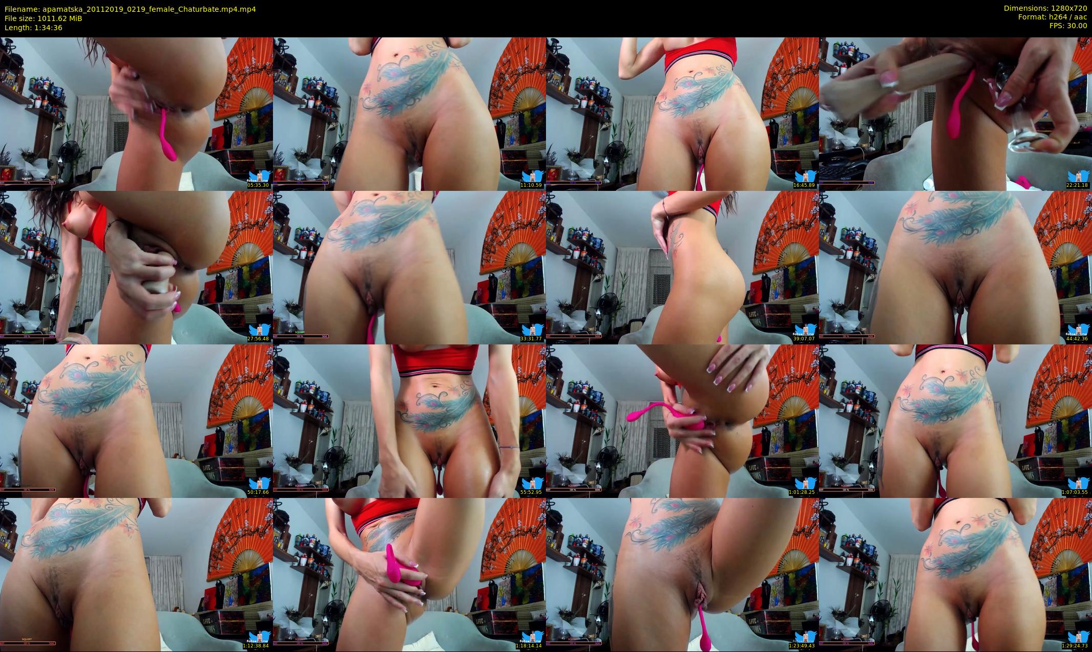 apamatska — 95 minute Chaturbate female cam show recording, 720p, Nov 20, 2019