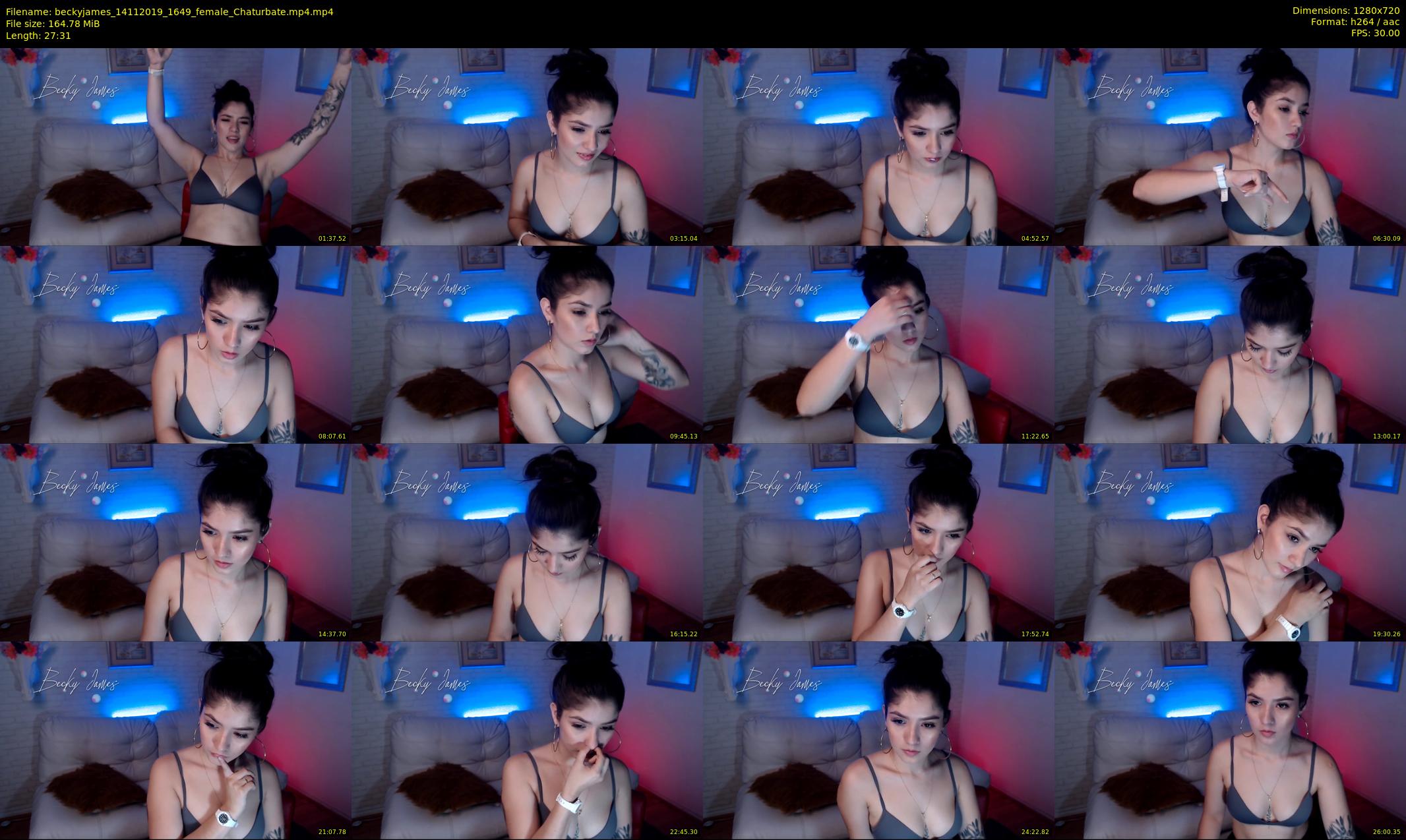 beckyjames — 28 minute Chaturbate female cam show recording, 720p, Nov 14, 2019