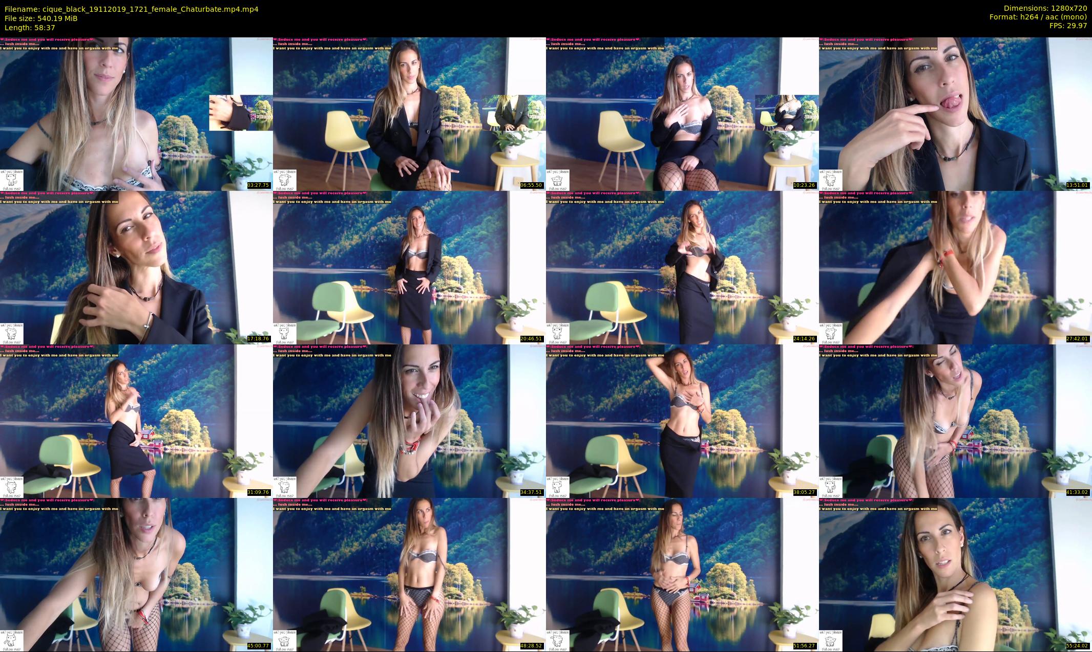 cique_black — 59 minute Chaturbate female cam show recording, 720p, Nov 19, 2019