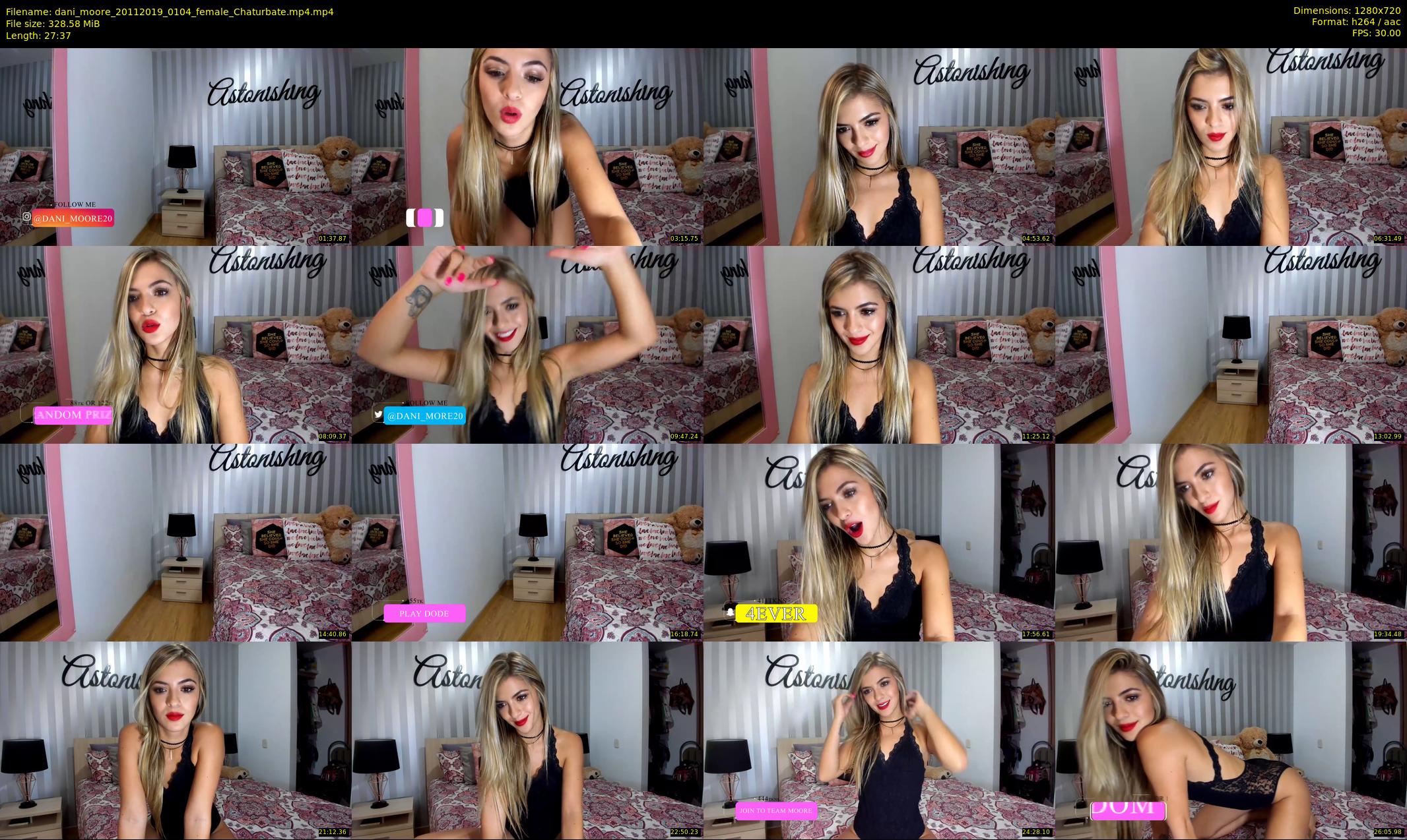 dani_moore — 28 minute Chaturbate female cam show recording, 720p, Nov 20, 2019