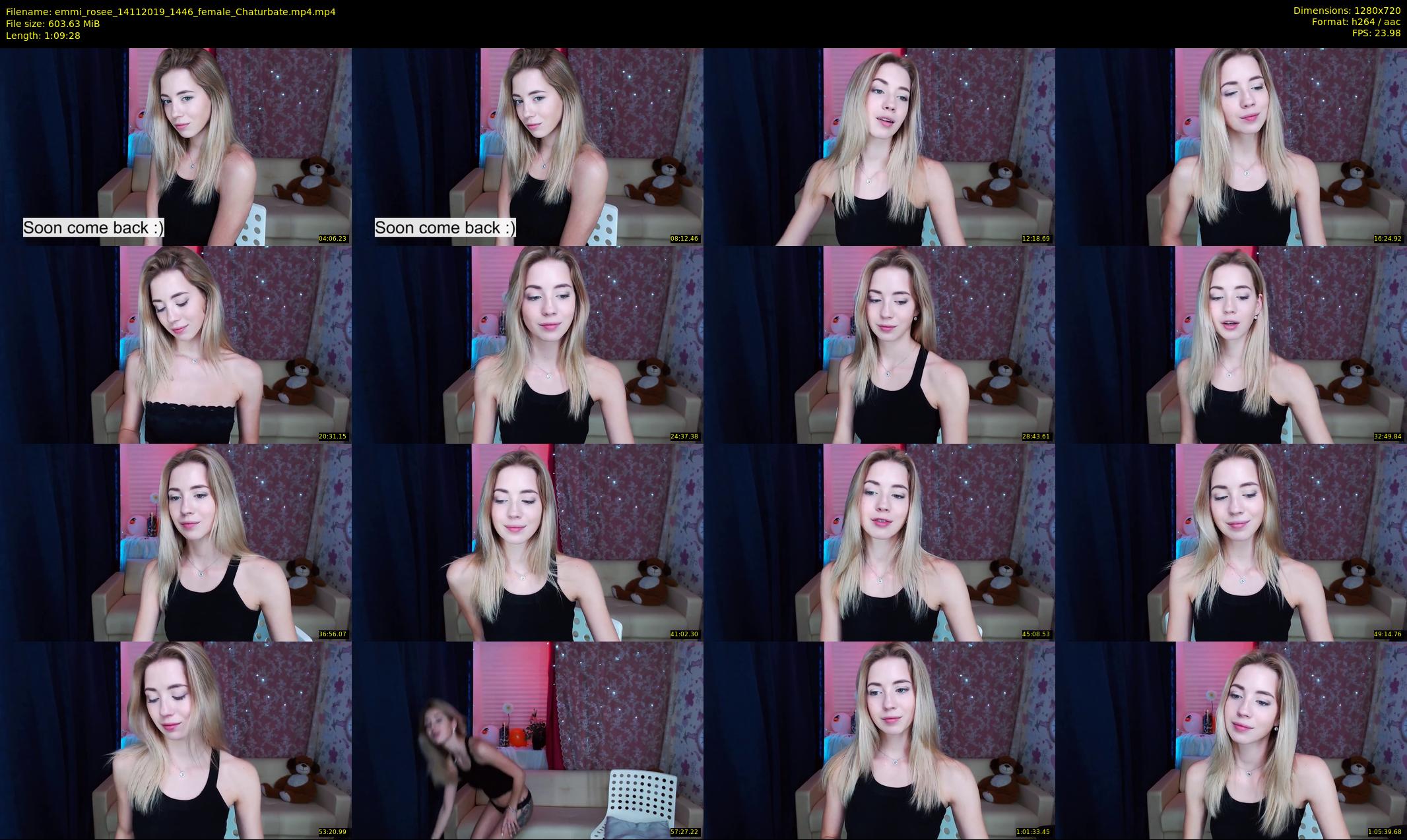 emmi_rosee — 70 minute Chaturbate female cam show recording, 720p, Nov 14, 2019