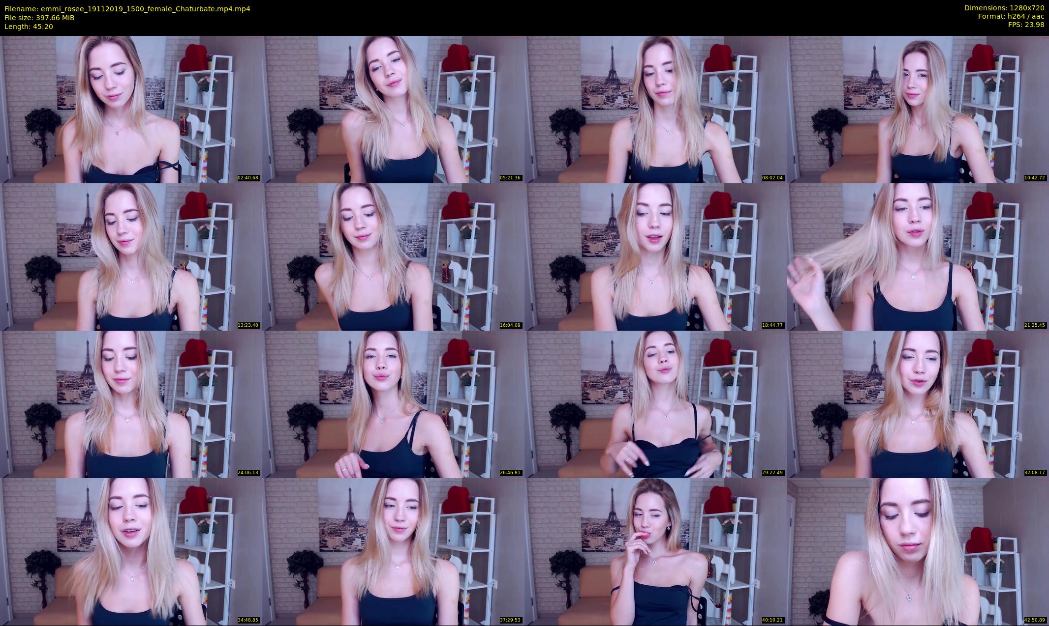 emmi_rosee — 46 minute Chaturbate female cam show recording, 720p, Nov 19, 2019