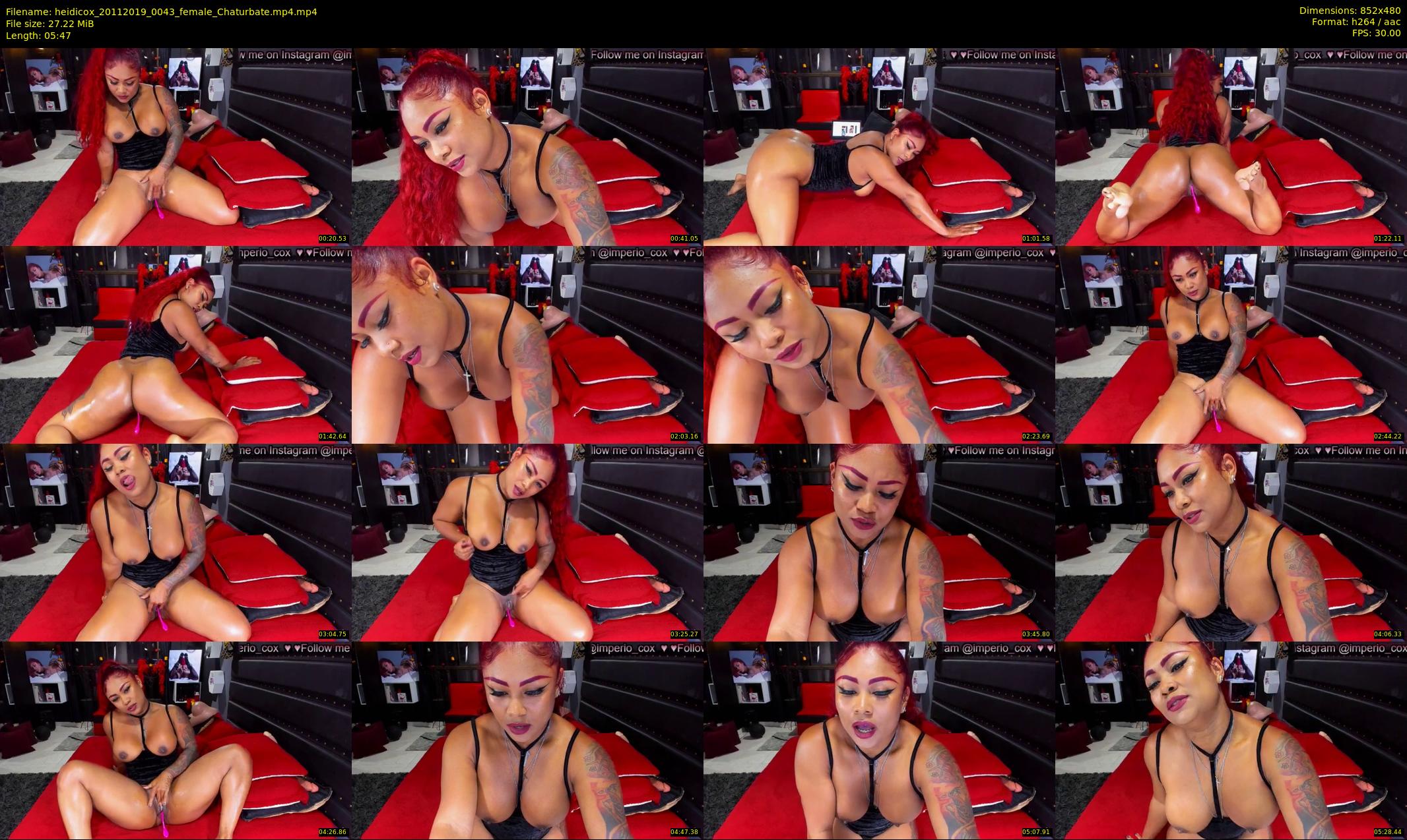 heidicox — 6 minute Chaturbate female cam show recording, 480p, Nov 20, 2019