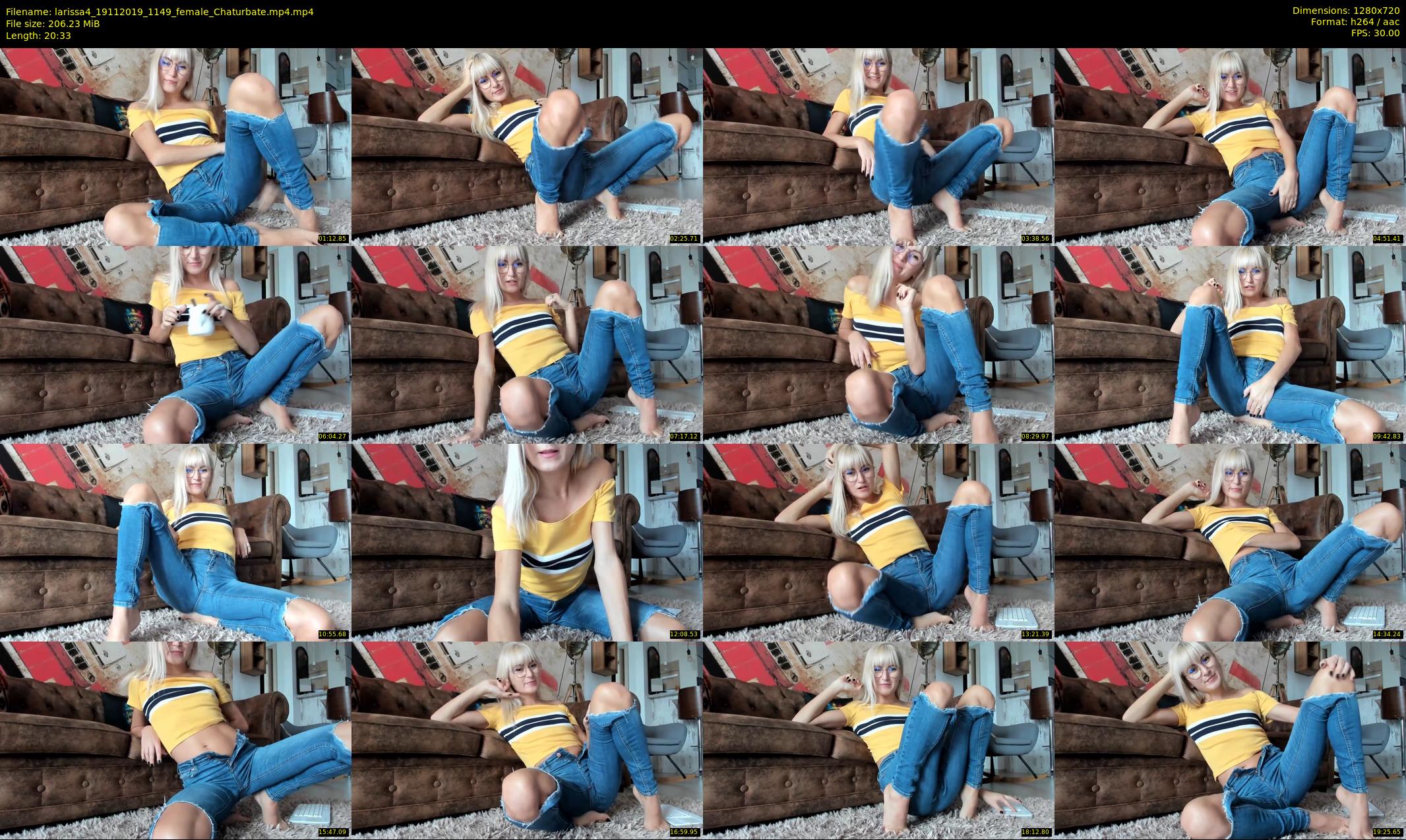 larissa4 — 21 minute Chaturbate female cam show recording, 720p, Nov 19, 2019