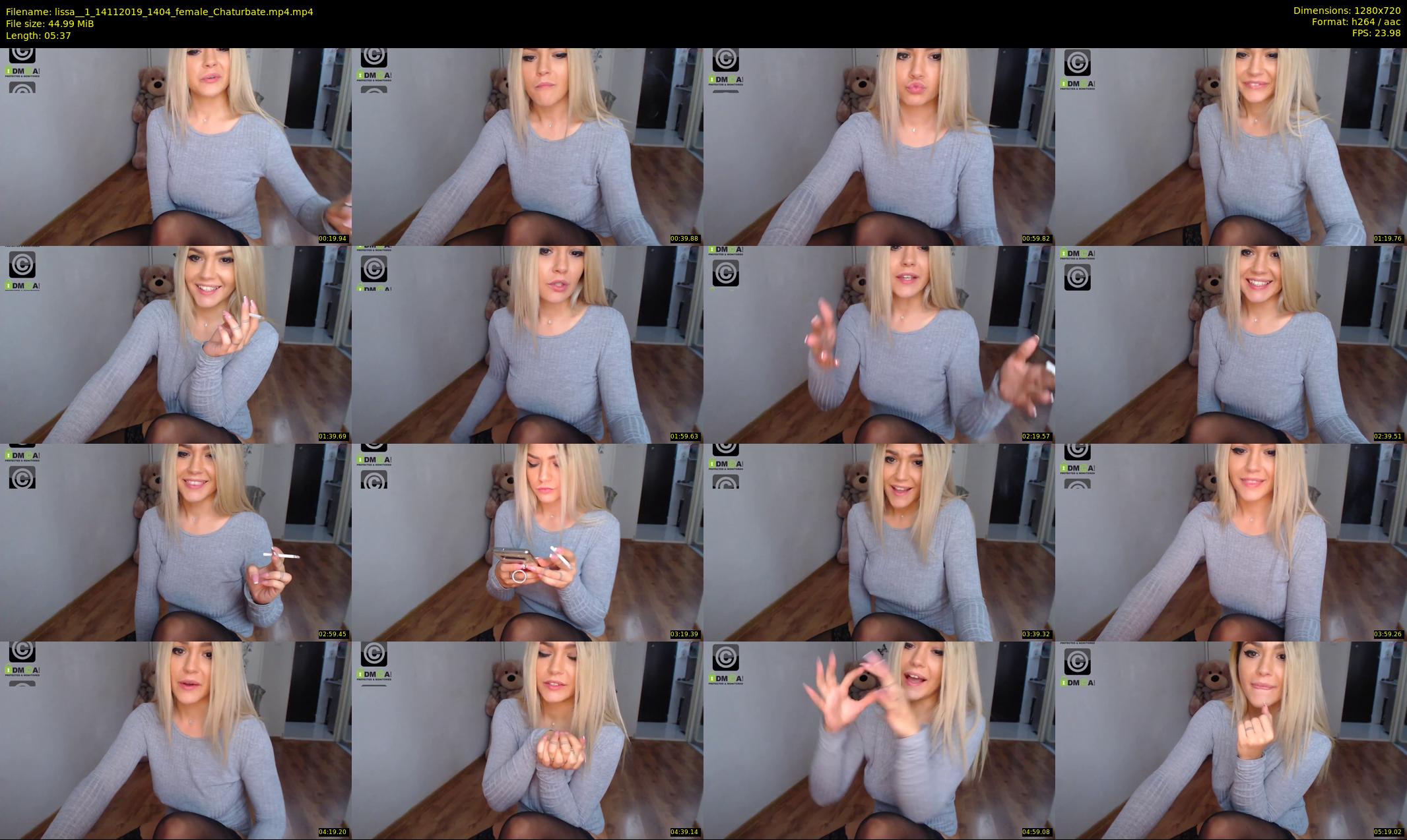 lissa__1 — 6 minute Chaturbate female cam show recording, 720p, Nov 14, 2019