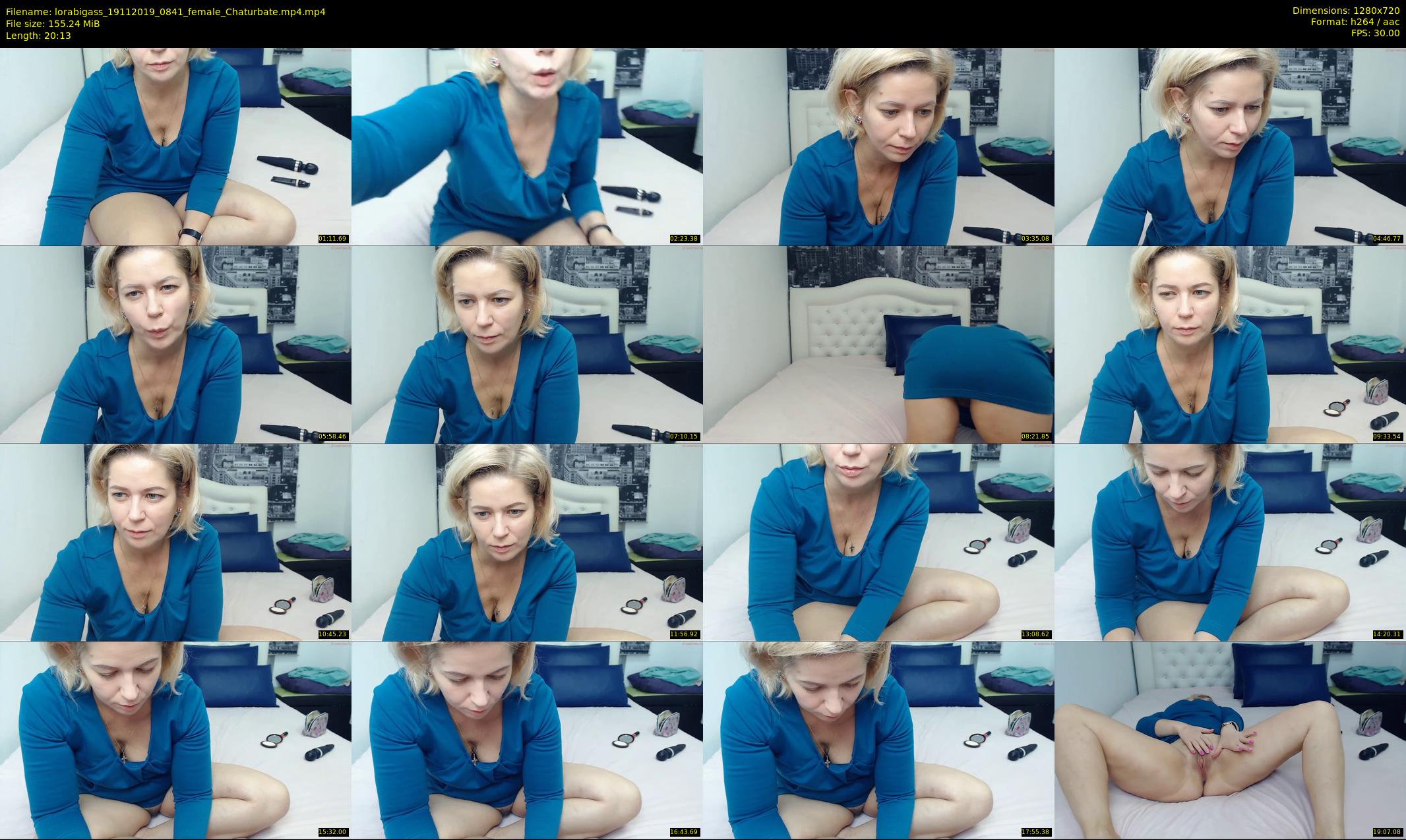 lorabigass — 21 minute Chaturbate female cam show recording, 720p, Nov 19, 2019