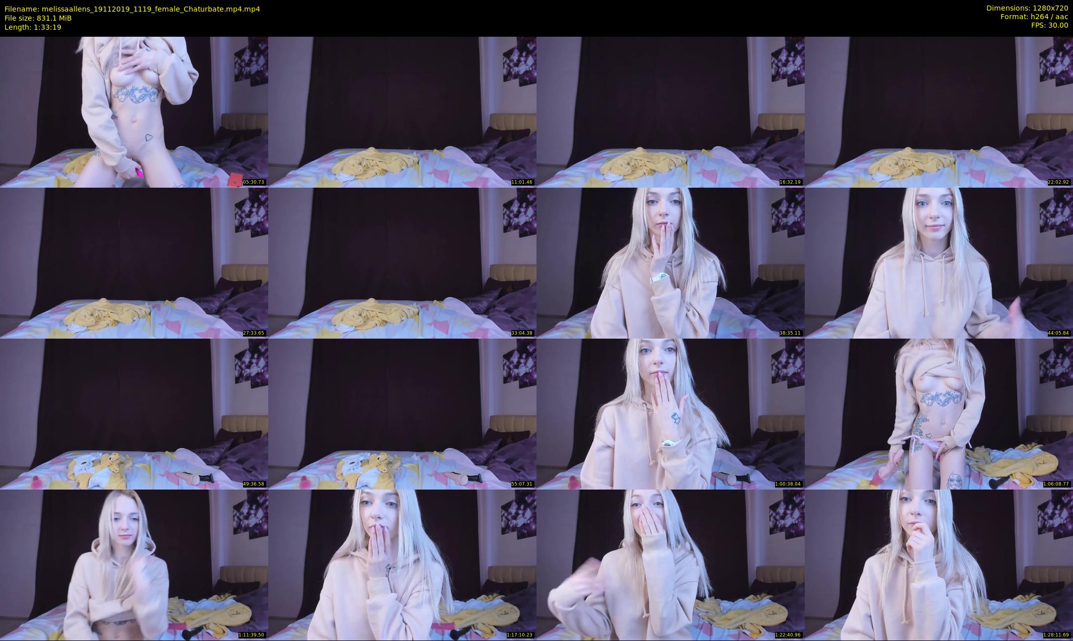 melissaallens — 94 minute Chaturbate female cam show recording, 720p, Nov 19, 2019