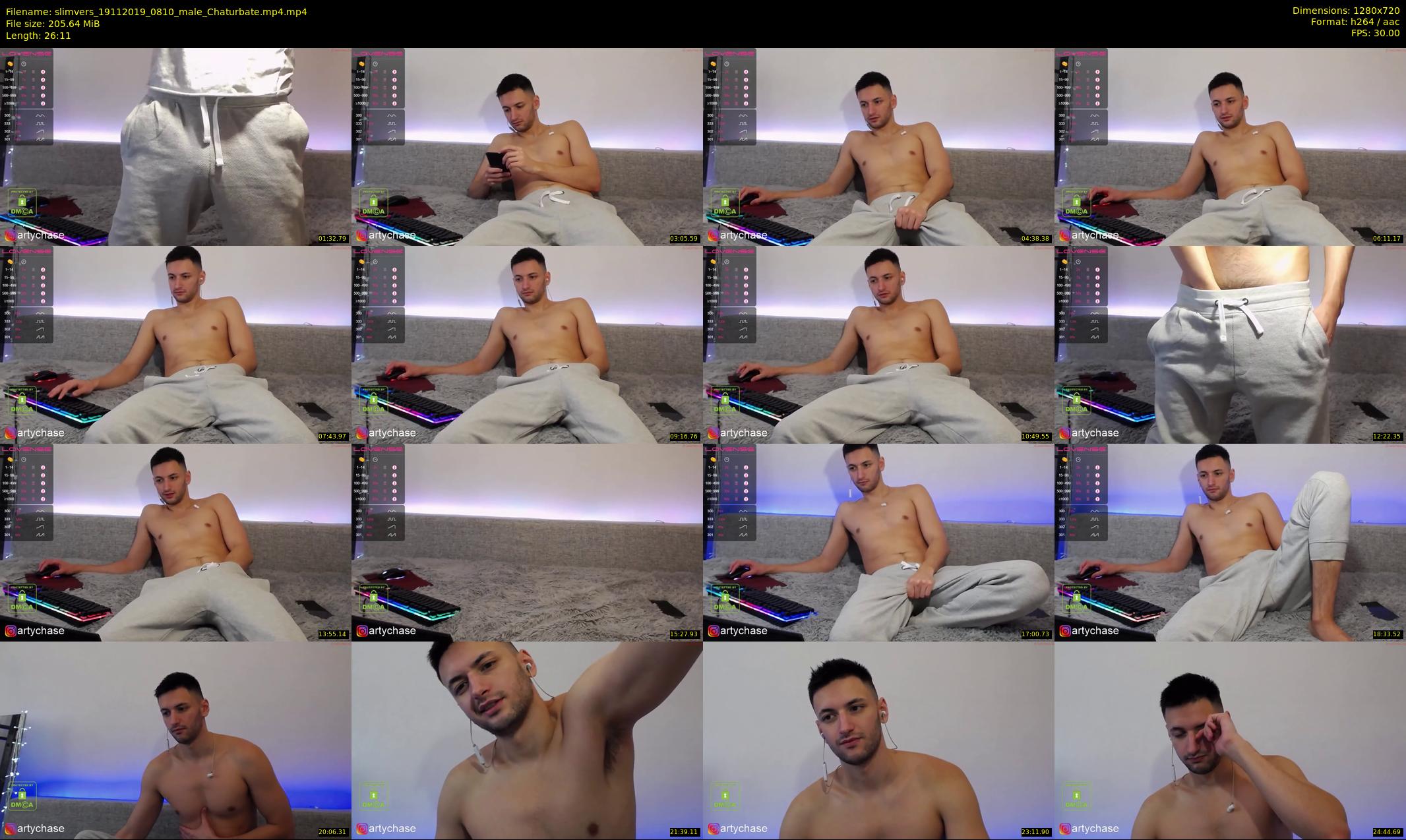 slimvers — 27 minute Chaturbate male cam show recording, 720p, Nov 19, 2019