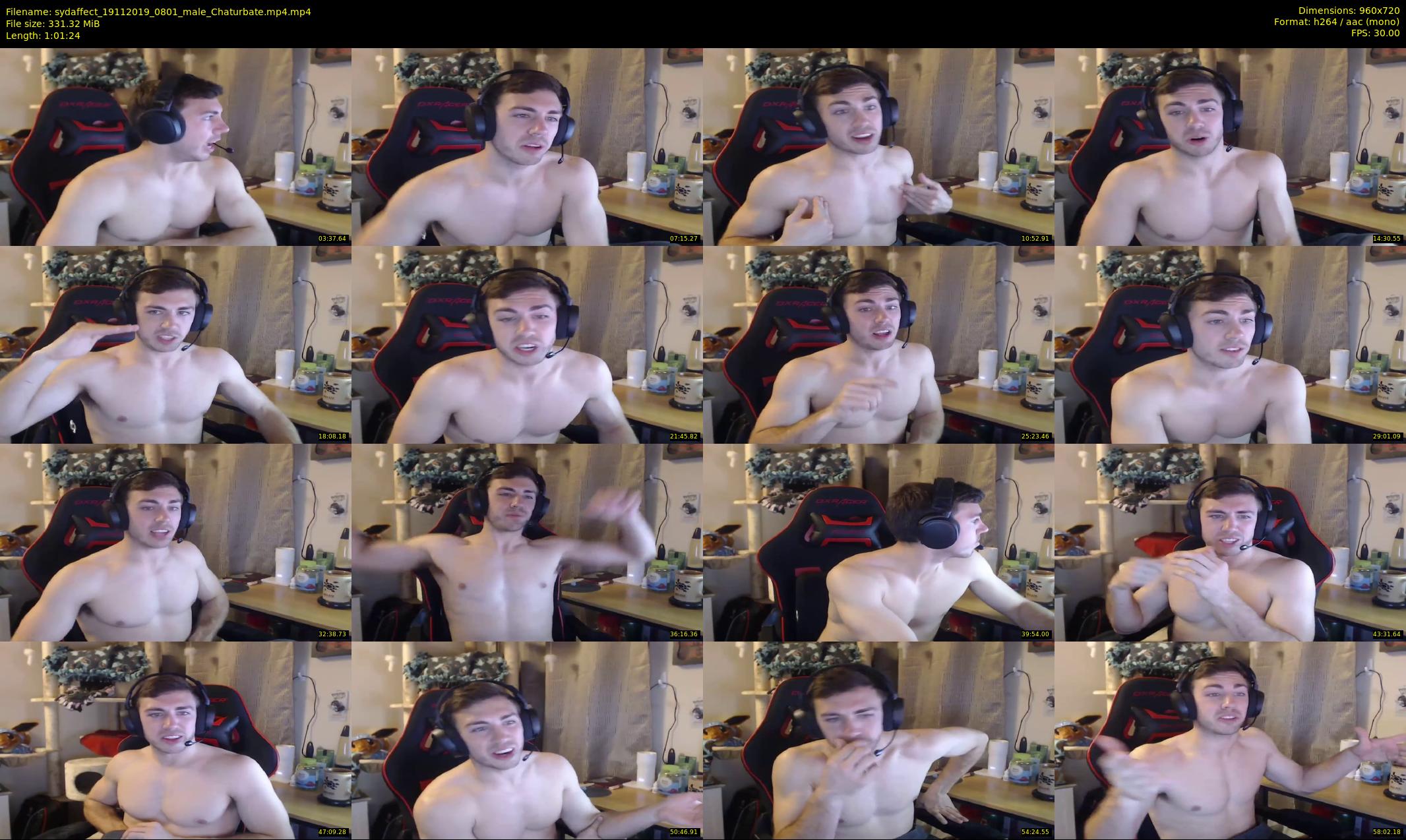 sydaffect — 62 minute Chaturbate male cam show recording, 720p, Nov 19, 2019
