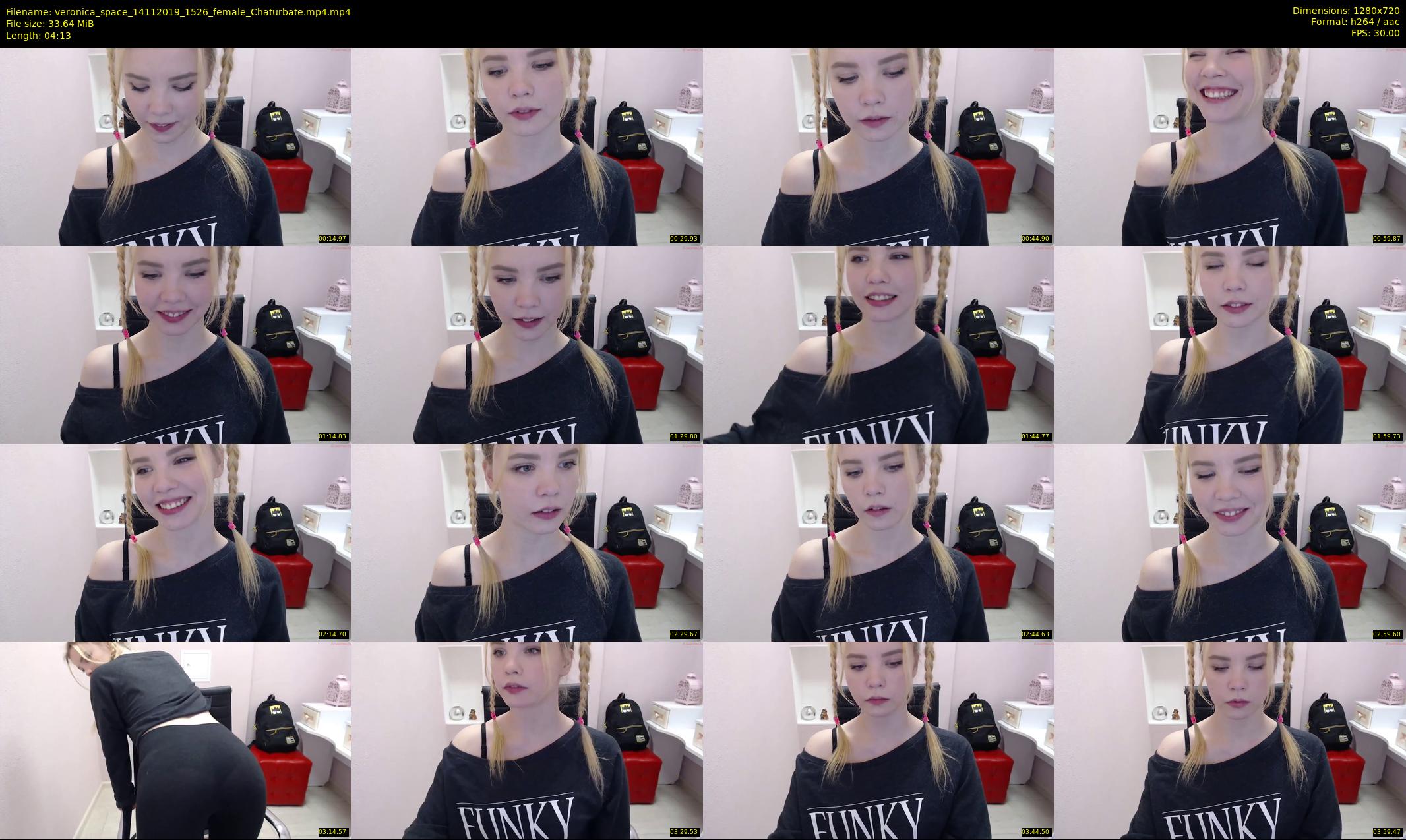 veronica_space — 5 minute Chaturbate female cam show recording, 720p, Nov 14, 2019