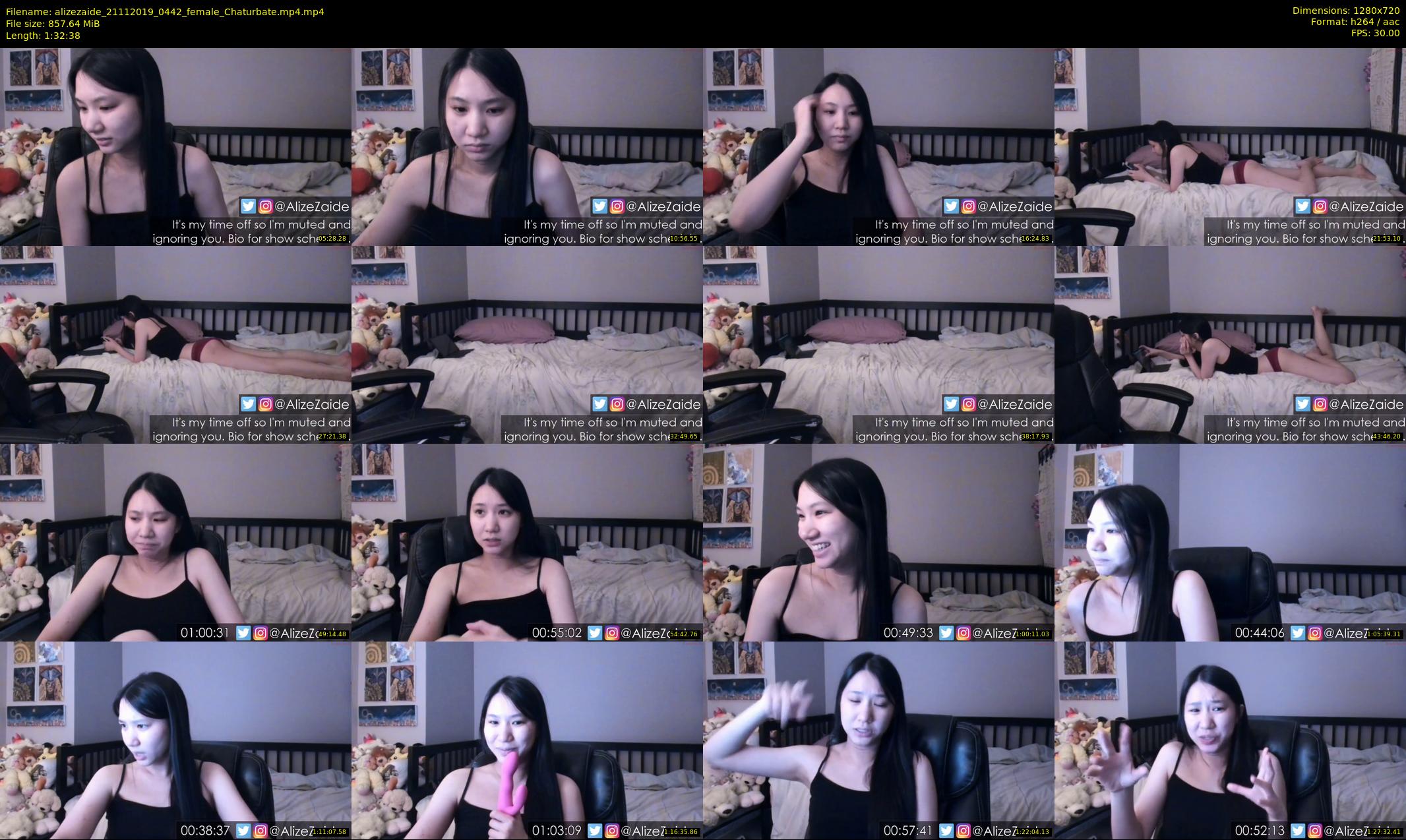 alizezaide — 93 minute Chaturbate female cam show recording, 720p, Nov 21, 2019