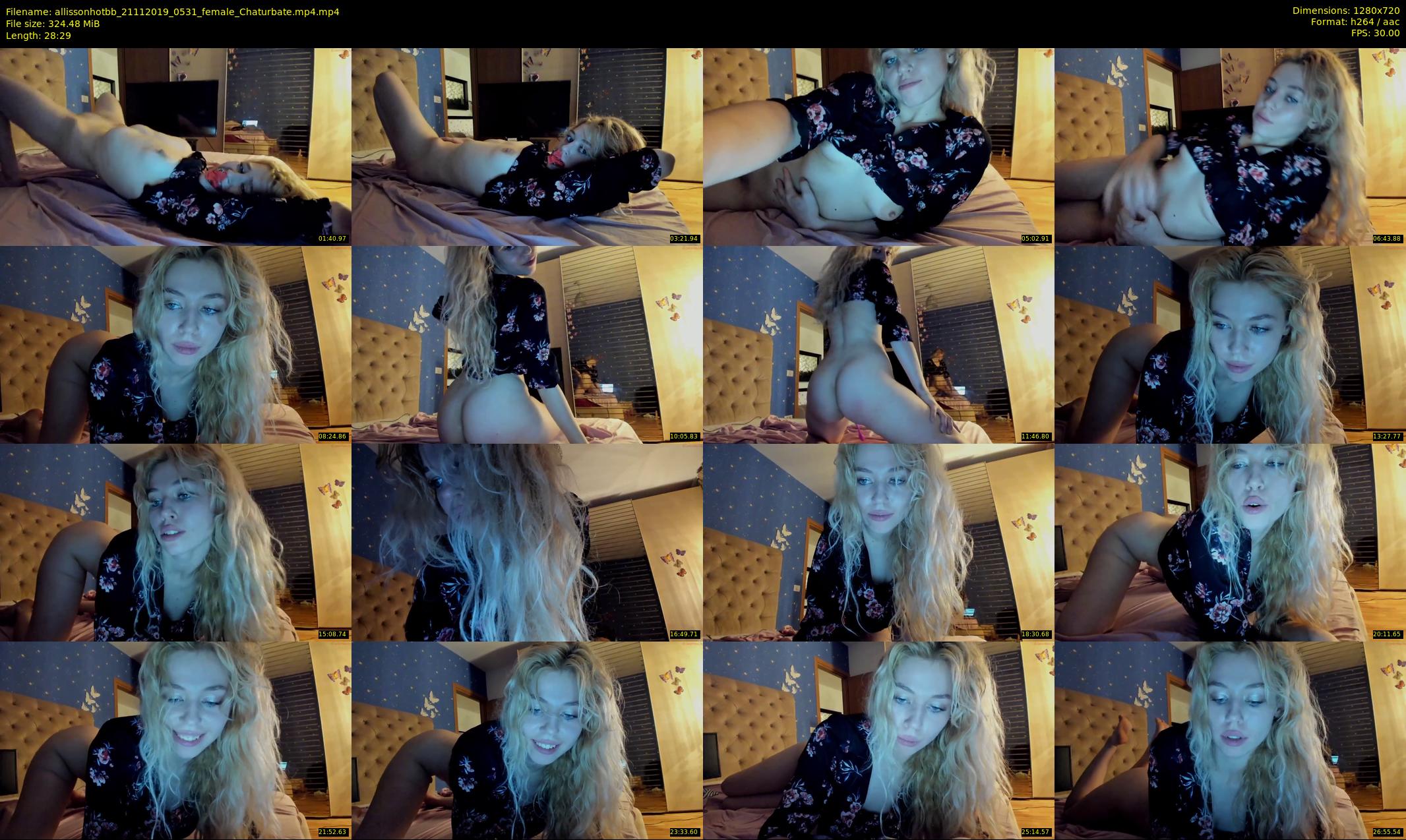 allissonhotbb — 29 minute Chaturbate female cam show recording, 720p, Nov 21, 2019