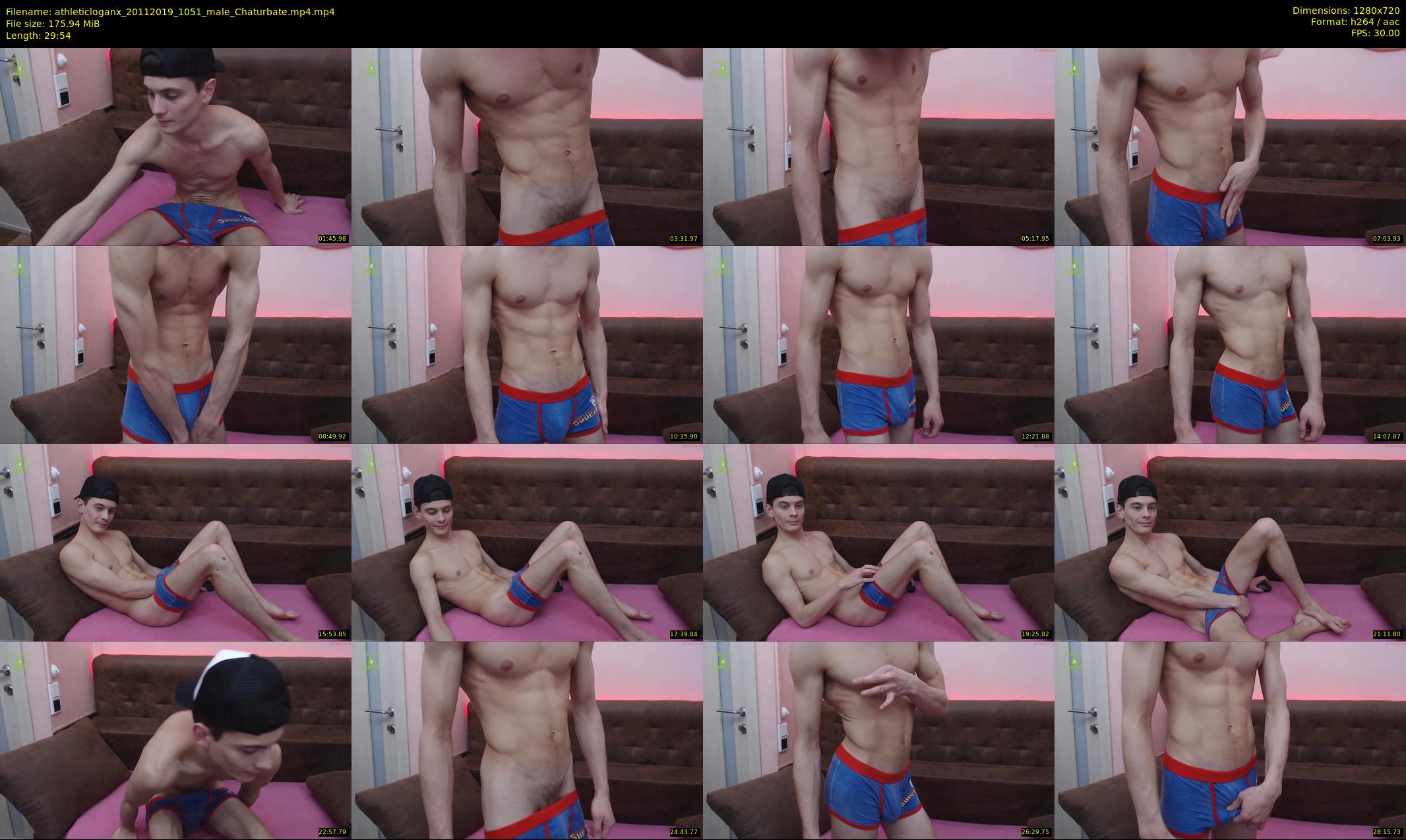athleticloganx — 30 minute Chaturbate male cam show recording, 720p, Nov 20, 2019
