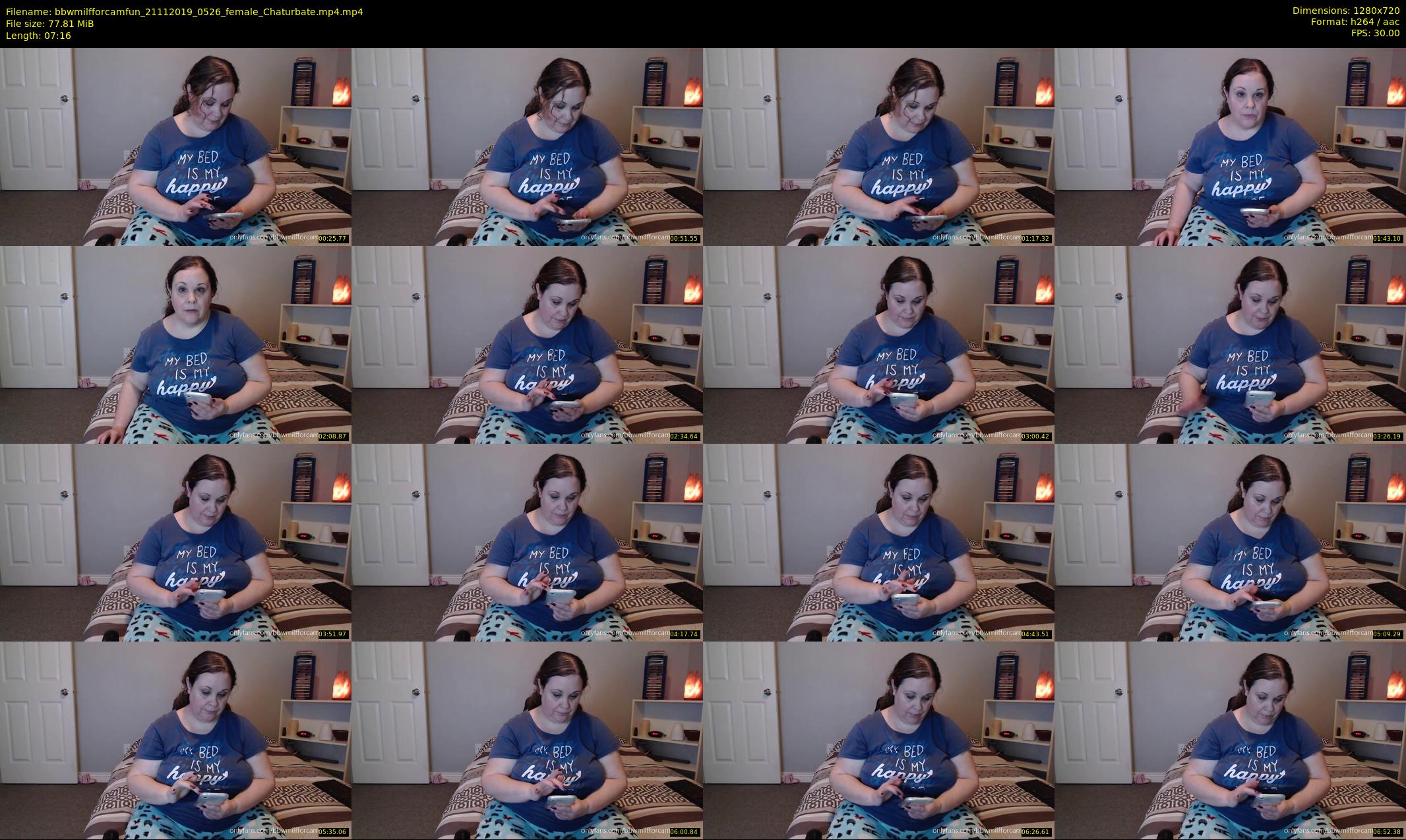 bbwmilfforcamfun — 8 minute Chaturbate female cam show recording, 720p, Nov 21, 2019