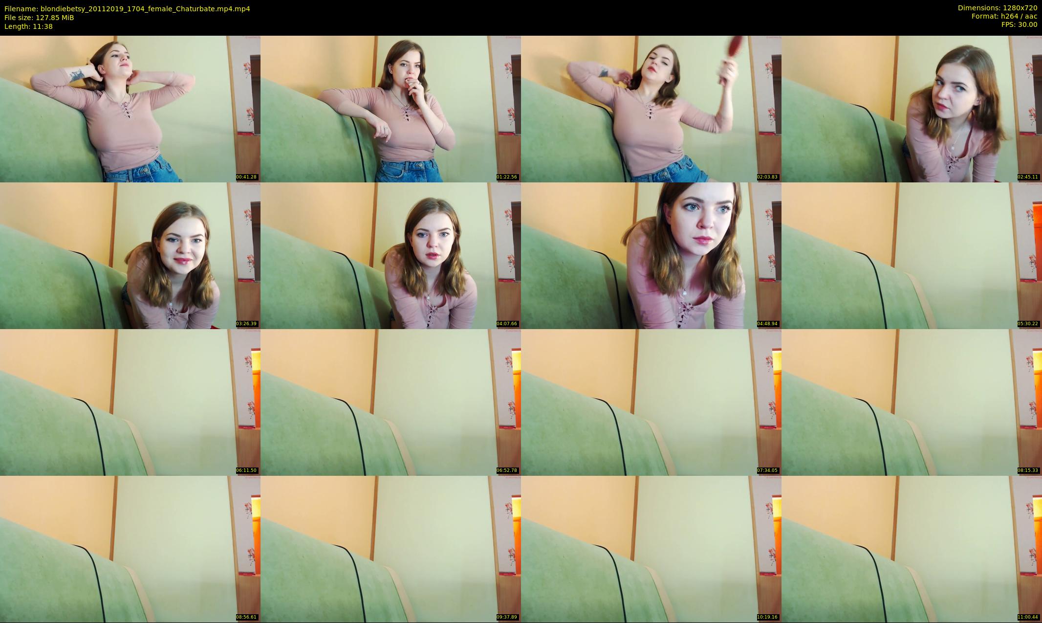 blondiebetsy — 12 minute Chaturbate female cam show recording, 720p, Nov 20, 2019