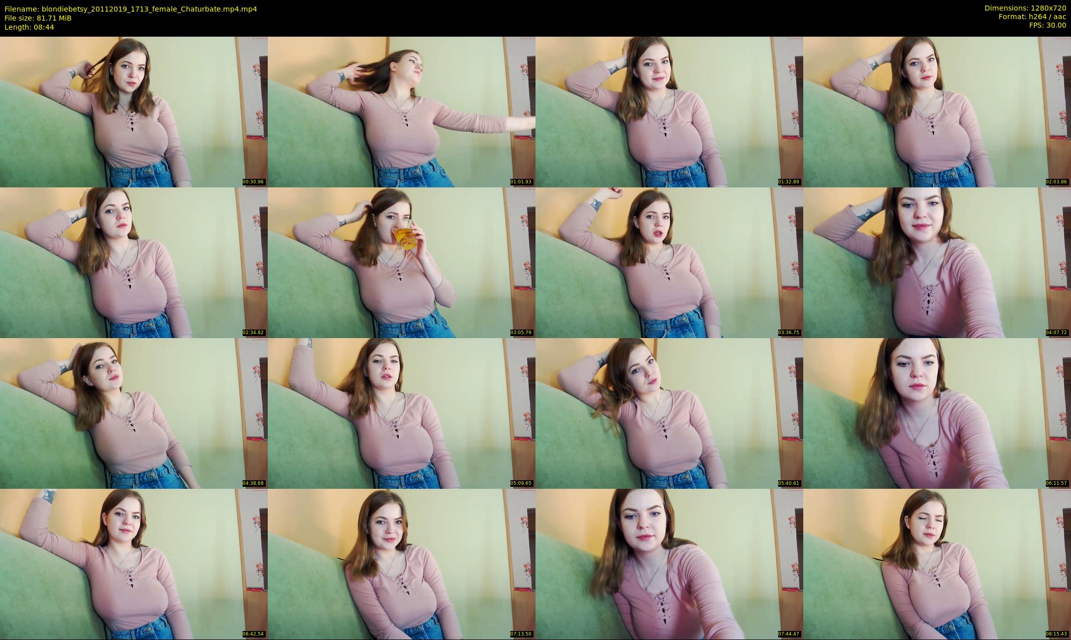 blondiebetsy — 9 minute Chaturbate female cam show recording, 720p, Nov 20, 2019