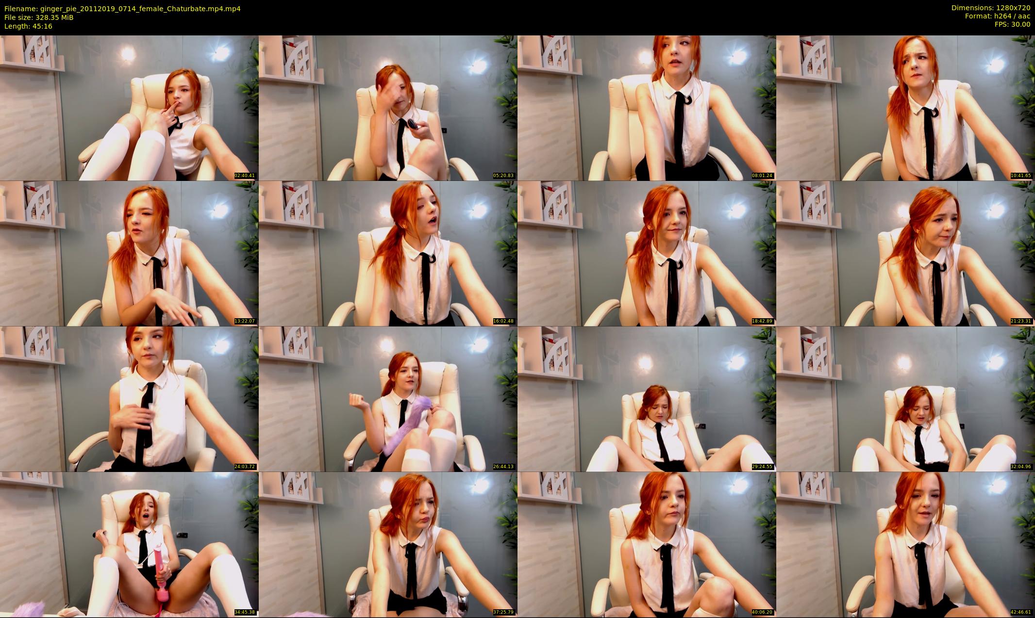 ginger_pie — 46 minute Chaturbate female cam show recording, 720p, Nov 20, 2019
