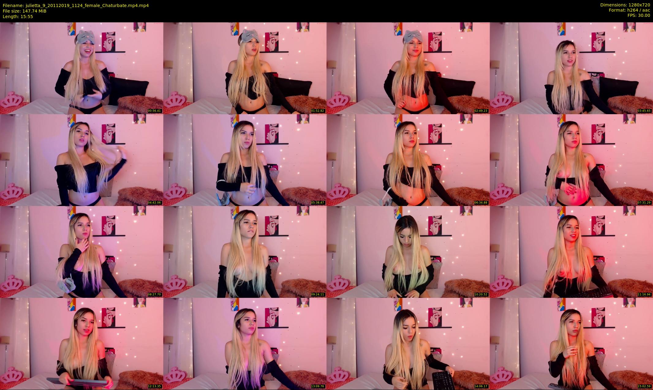 julietta_9 — 16 minute Chaturbate female cam show recording, 720p, Nov 20, 2019