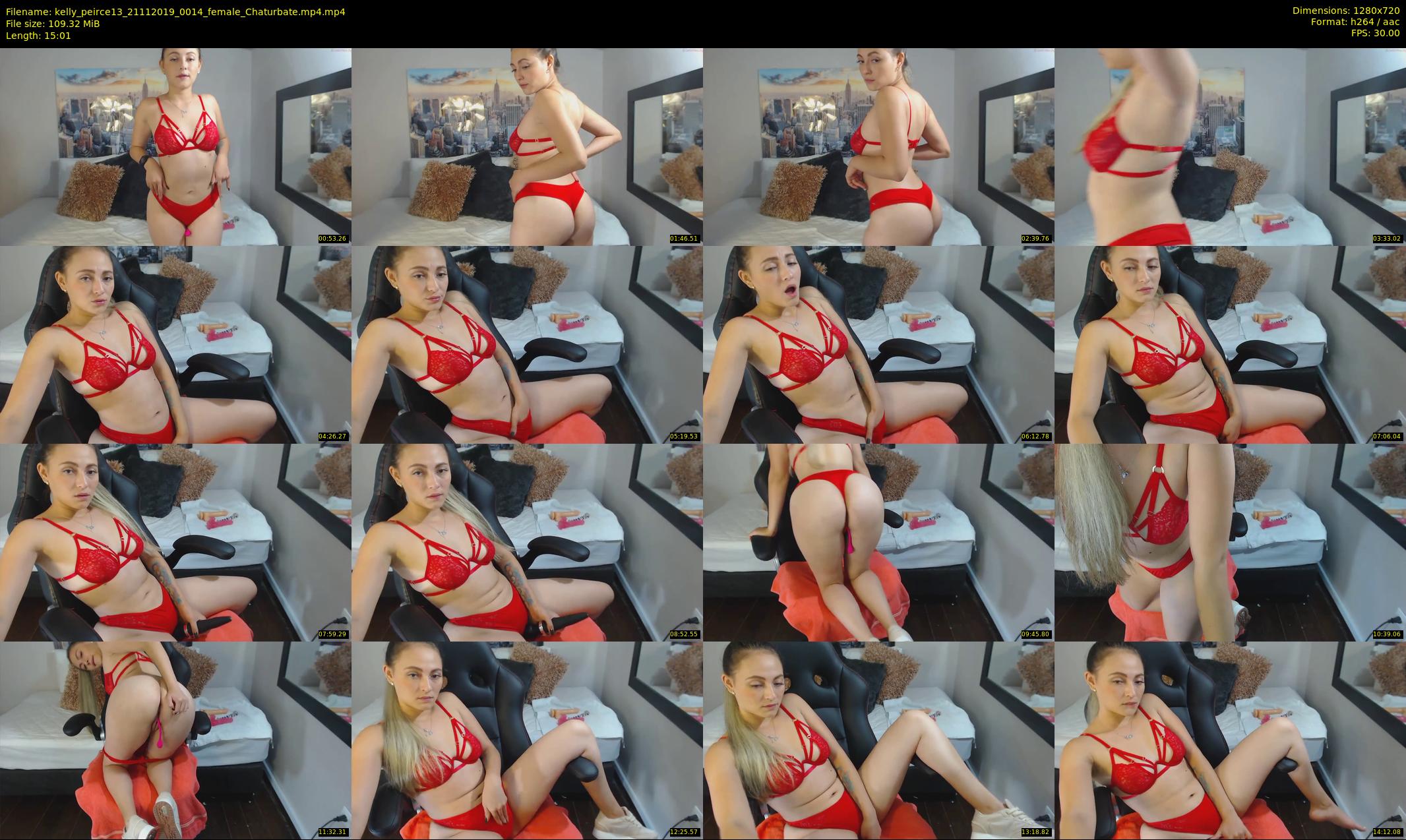 kelly_peirce13 — 16 minute Chaturbate female cam show recording, 720p, Nov 21, 2019