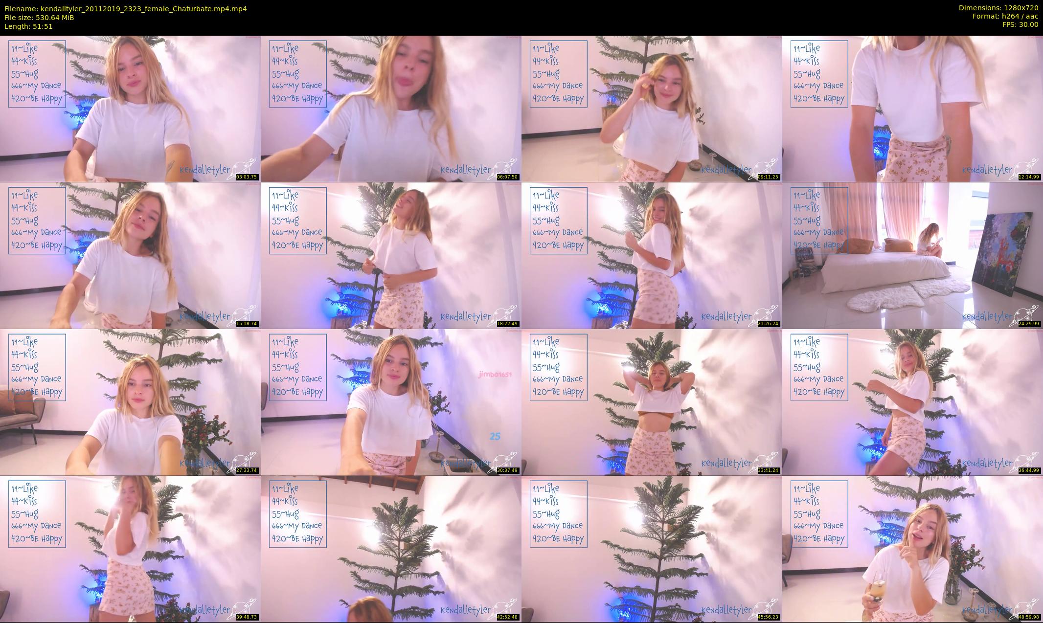 kendalltyler — 52 minute Chaturbate female cam show recording, 720p, Nov 20, 2019