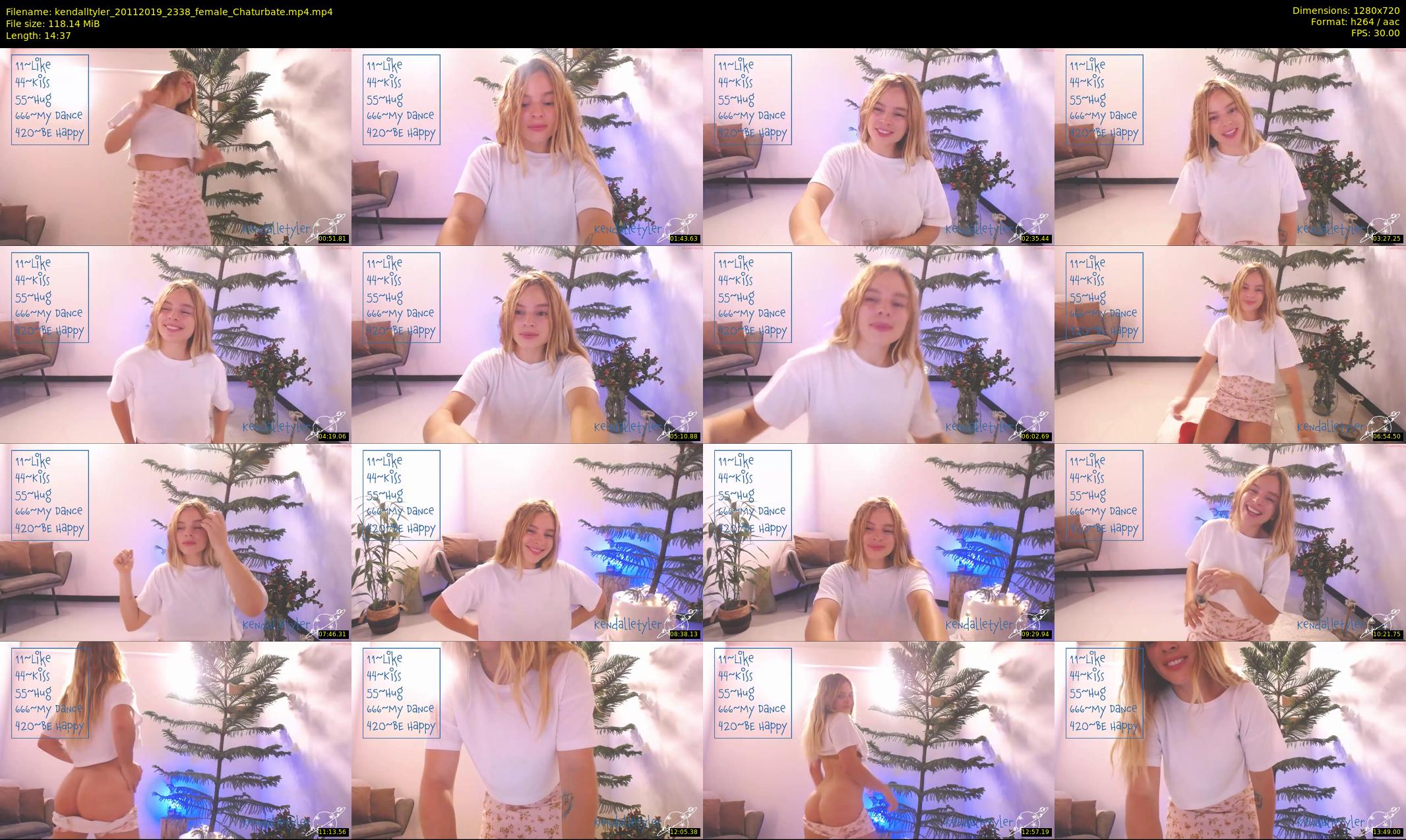 kendalltyler — 15 minute Chaturbate female cam show recording, 720p, Nov 20, 2019