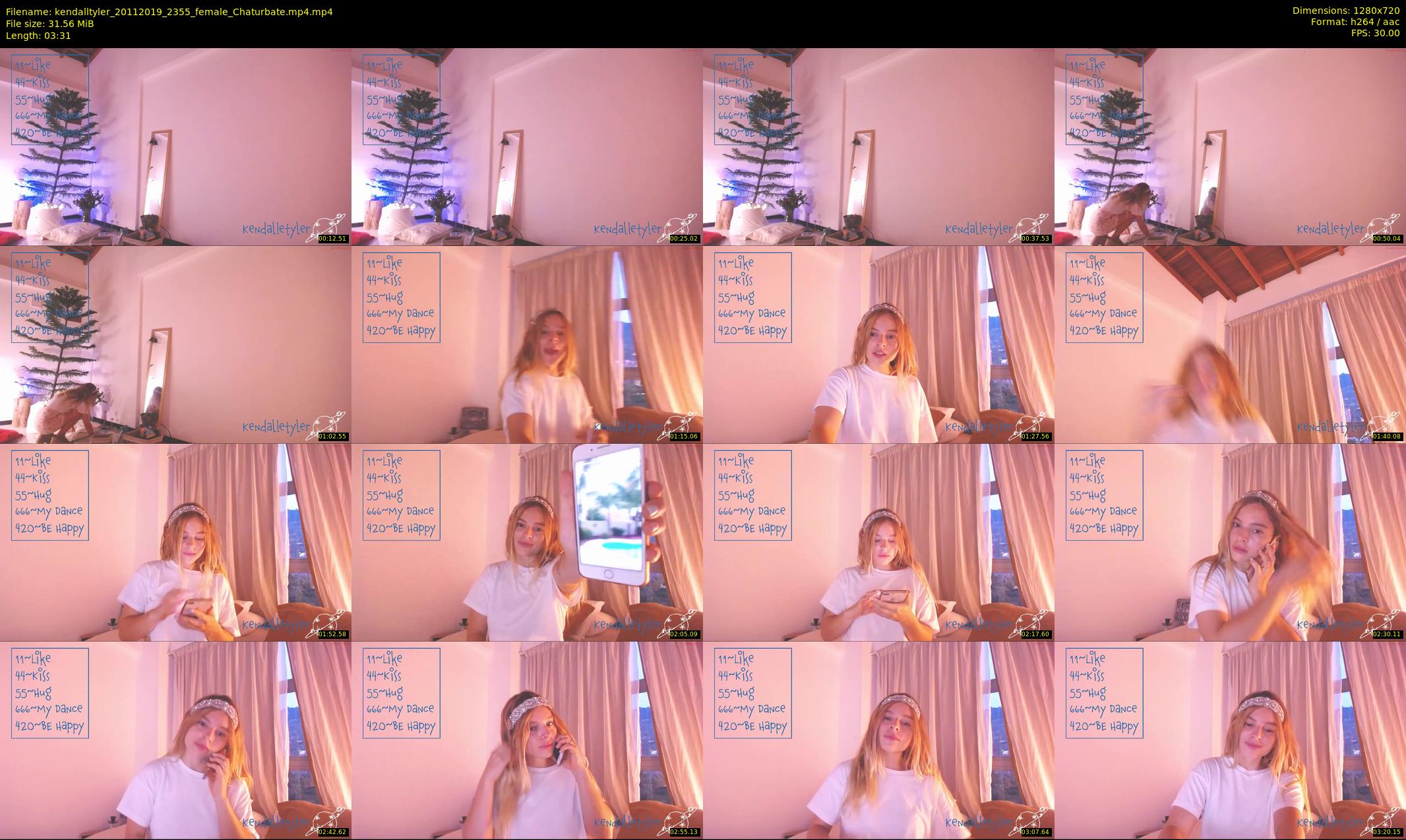 kendalltyler — 4 minute Chaturbate female cam show recording, 720p, Nov 20, 2019