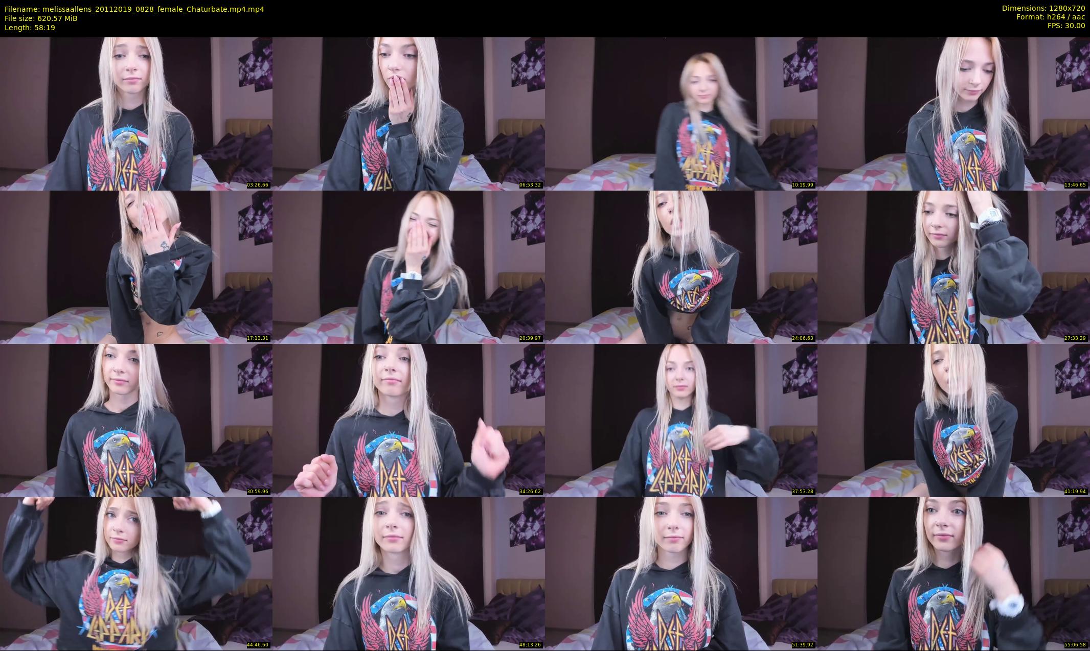 melissaallens — 59 minute Chaturbate female cam show recording, 720p, Nov 20, 2019