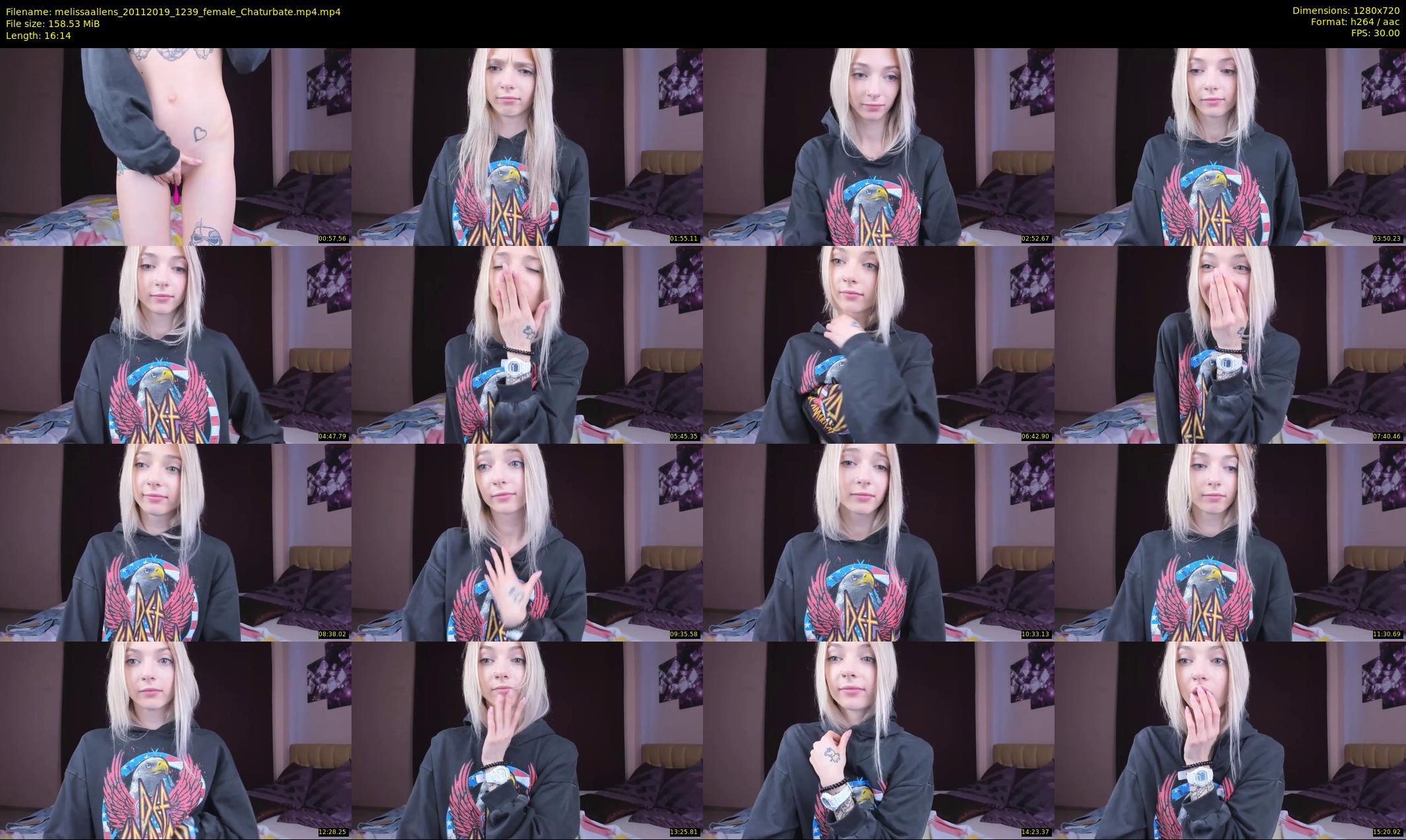 melissaallens — 17 minute Chaturbate female cam show recording, 720p, Nov 20, 2019