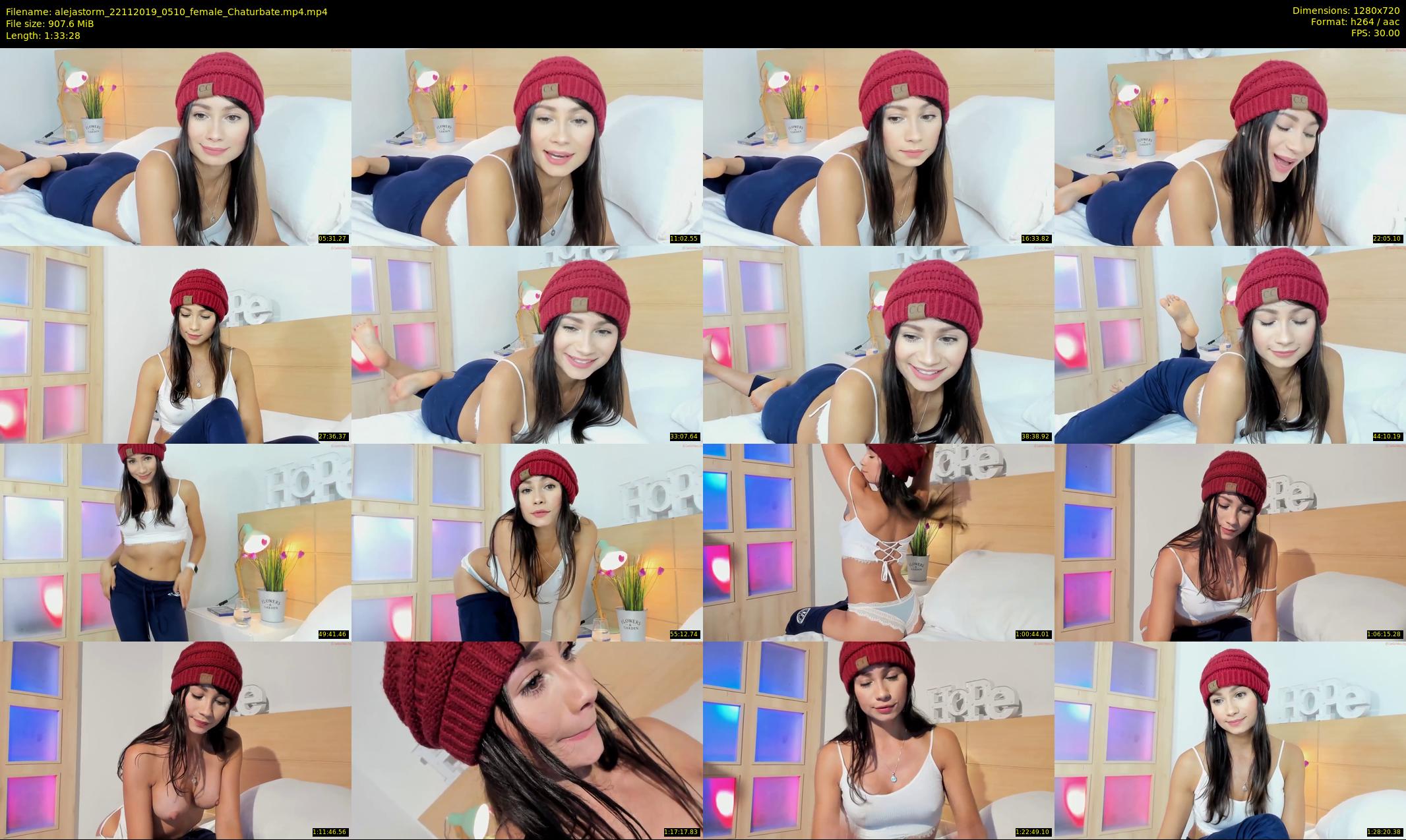 alejastorm — 94 minute Chaturbate female cam show recording, 720p, Nov 22, 2019