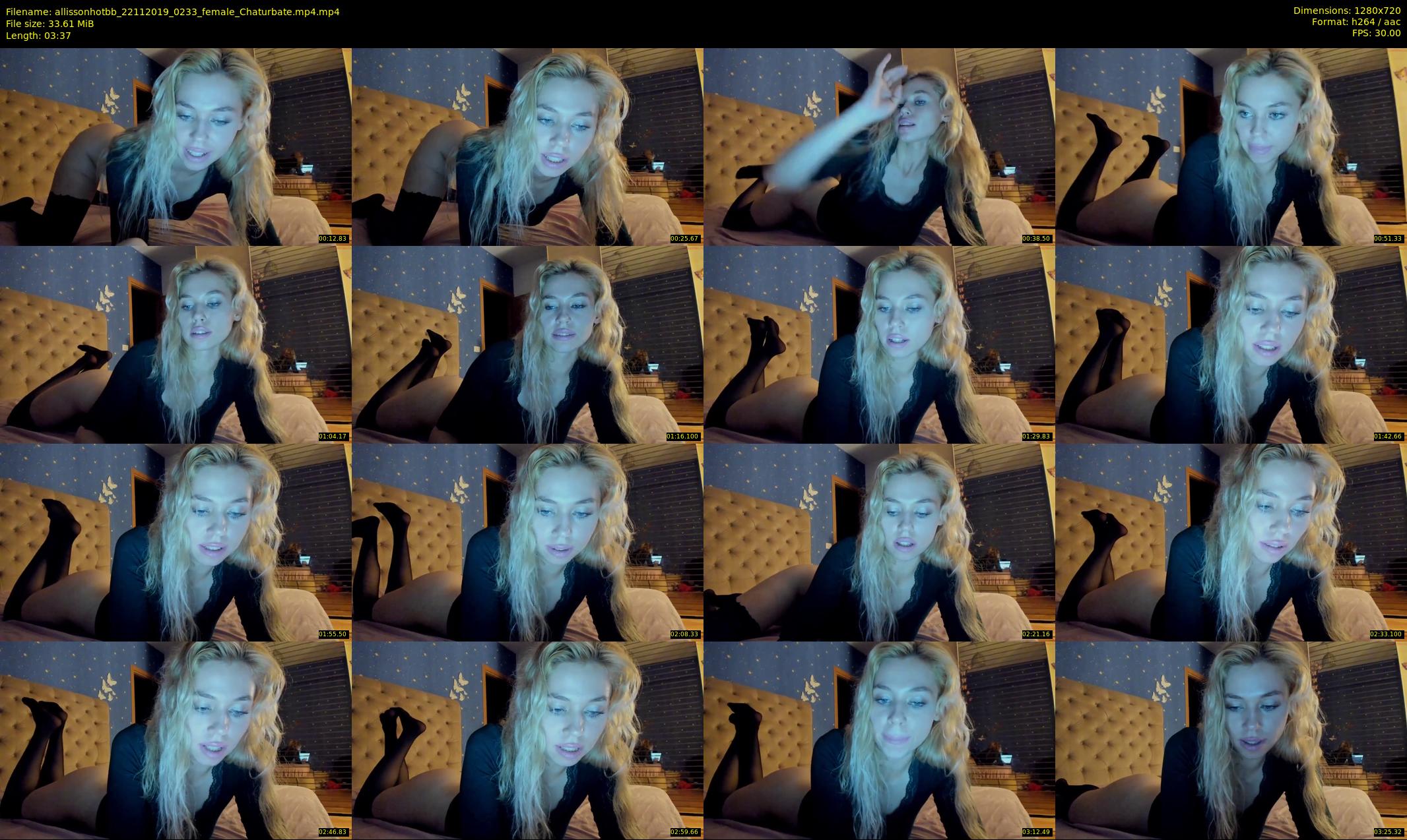 allissonhotbb — 4 minute Chaturbate female cam show recording, 720p, Nov 22, 2019