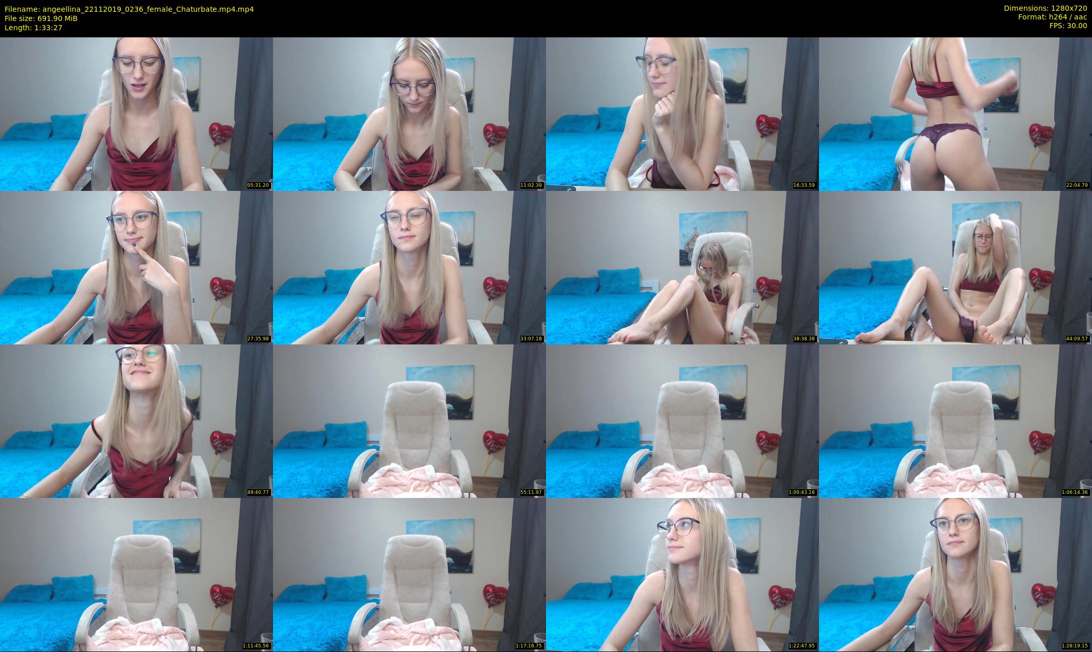 angeellina — 94 minute Chaturbate female cam show recording, 720p, Nov 22, 2019