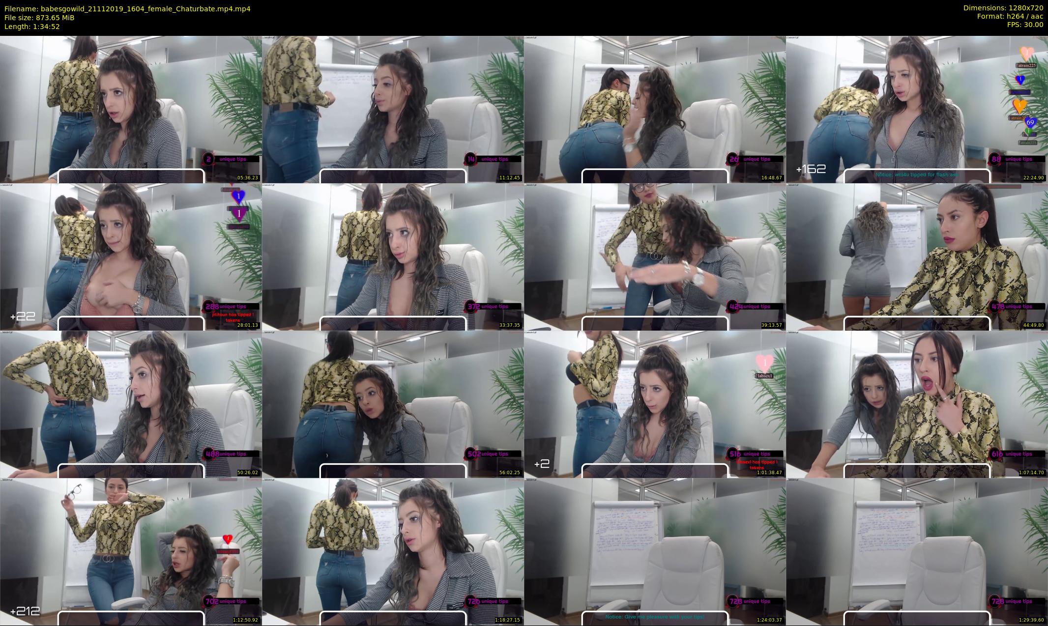 babesgowild — 95 minute Chaturbate couple cam show recording, 720p, Nov 21, 2019