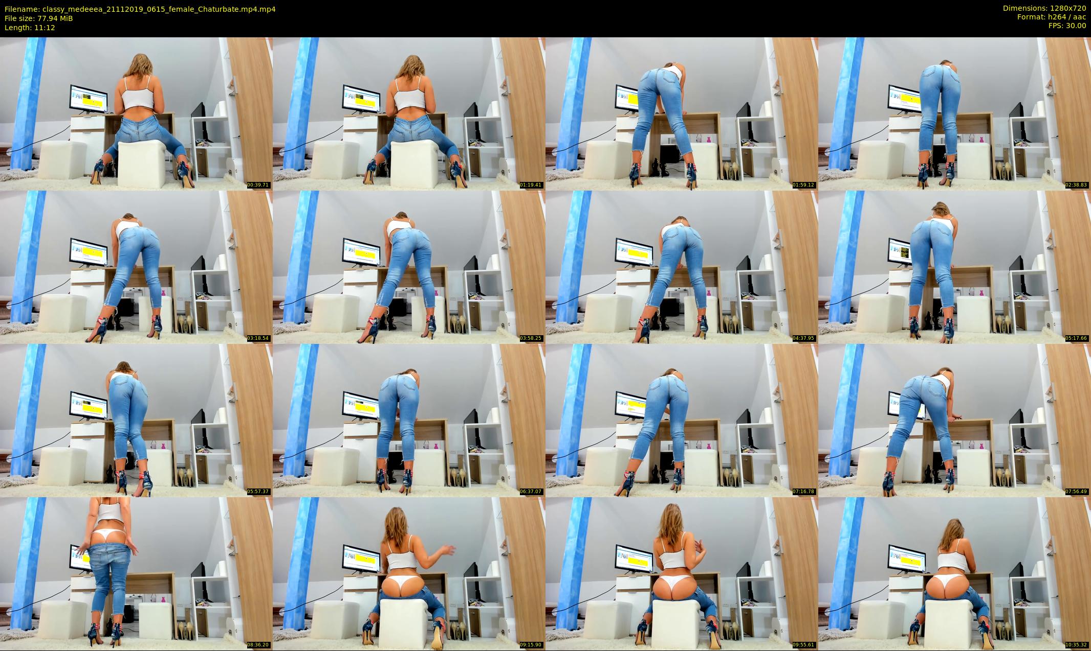 classy_medeeea — 12 minute Chaturbate female cam show recording, 720p, Nov 21, 2019
