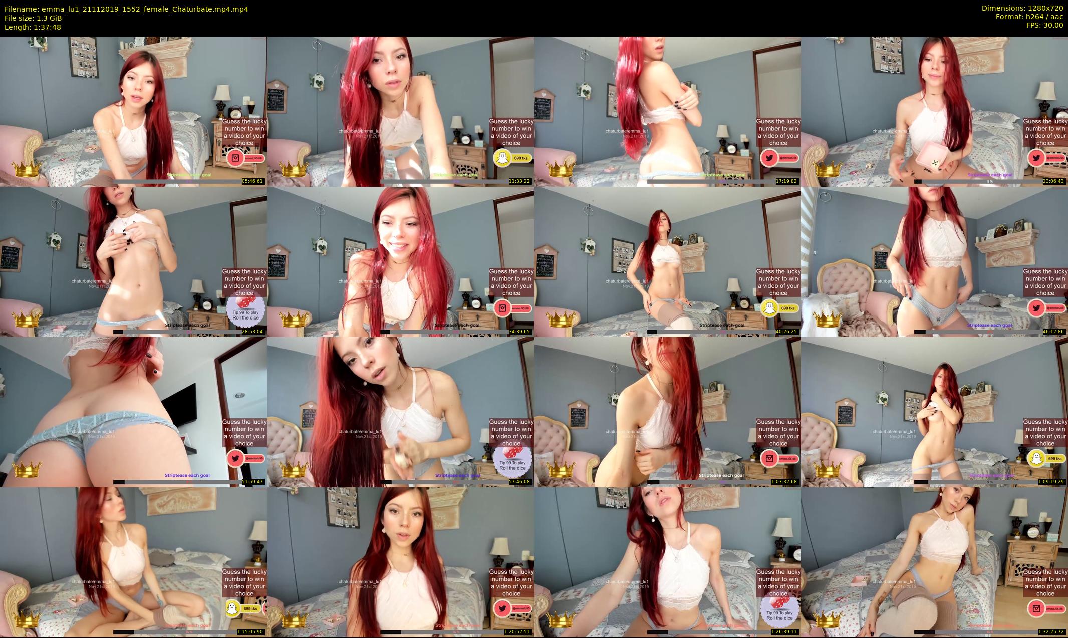 emma_lu1 — 98 minute Chaturbate female cam show recording, 720p, Nov 21, 2019