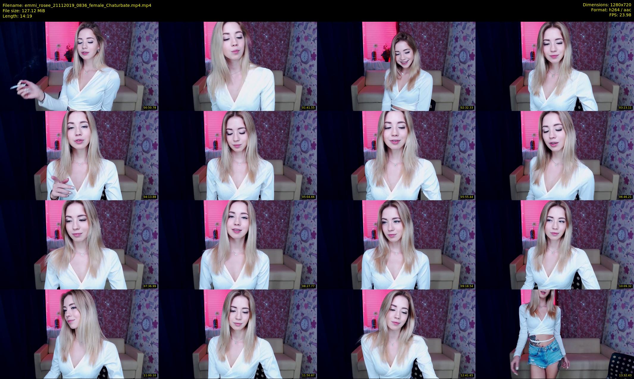 emmi_rosee — 15 minute Chaturbate female cam show recording, 720p, Nov 21, 2019