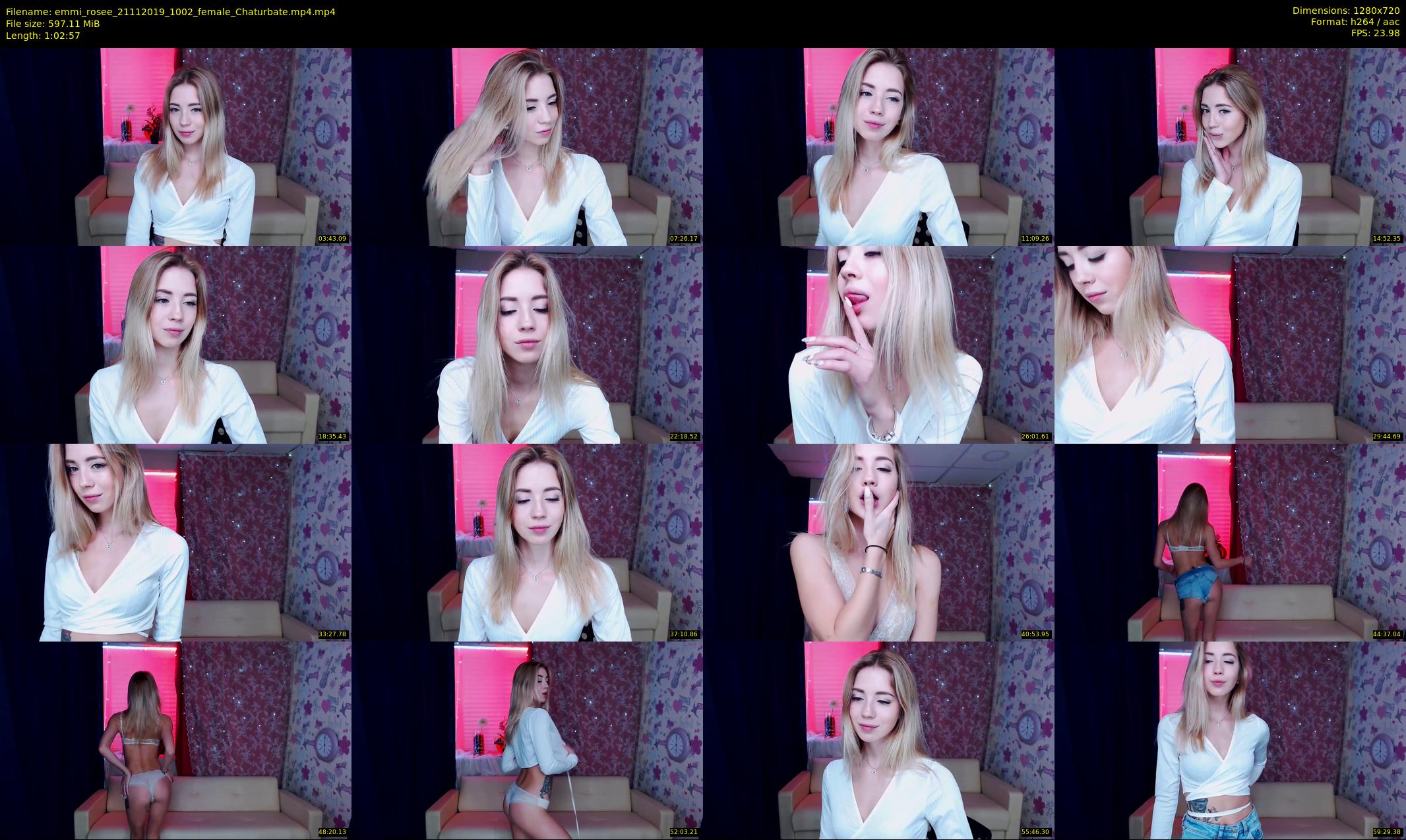 emmi_rosee — 63 minute Chaturbate female cam show recording, 720p, Nov 21, 2019