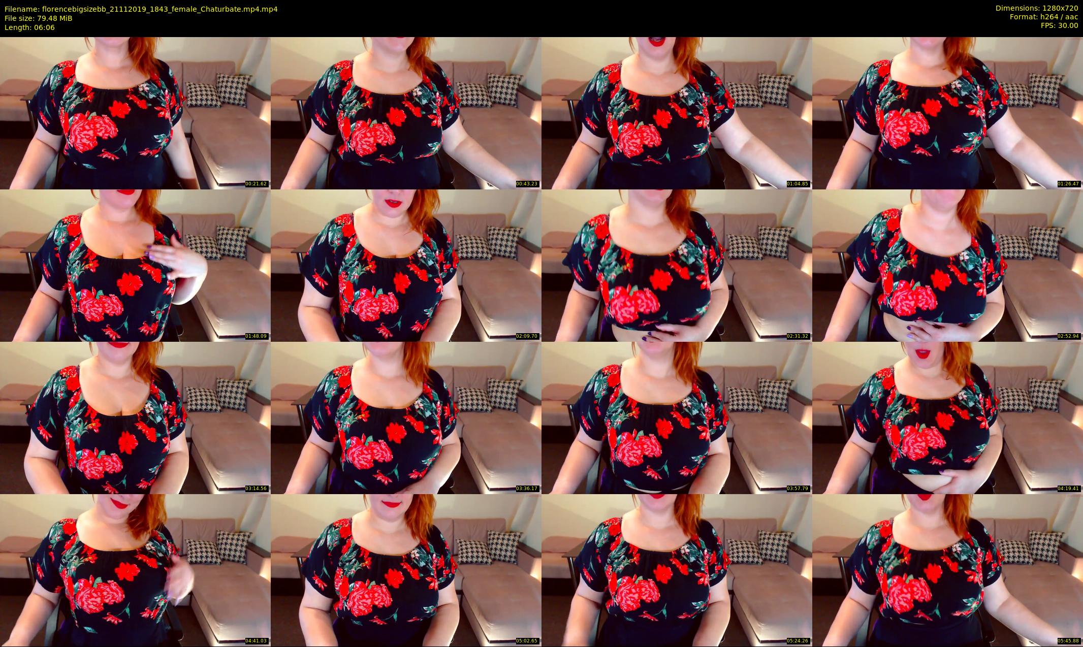florencebigsizebb — 7 minute Chaturbate female cam show recording, 720p, Nov 21, 2019