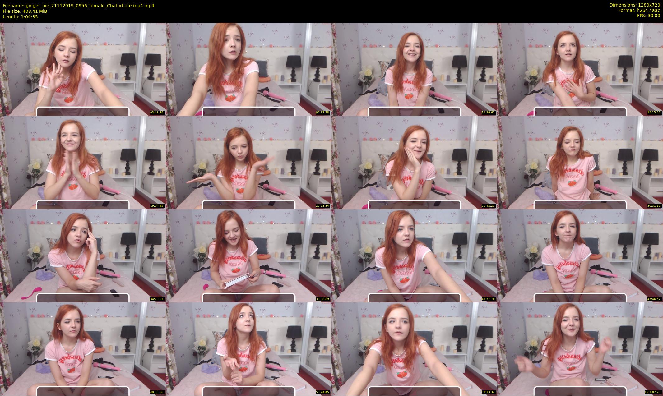 ginger_pie — 65 minute Chaturbate female cam show recording, 720p, Nov 21, 2019