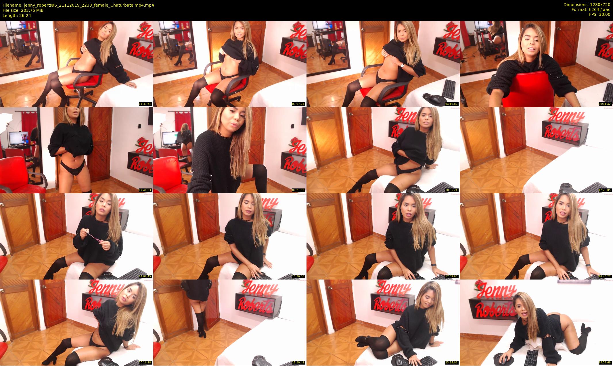 jenny_roberts96 — 27 minute Chaturbate female cam show recording, 720p, Nov 21, 2019