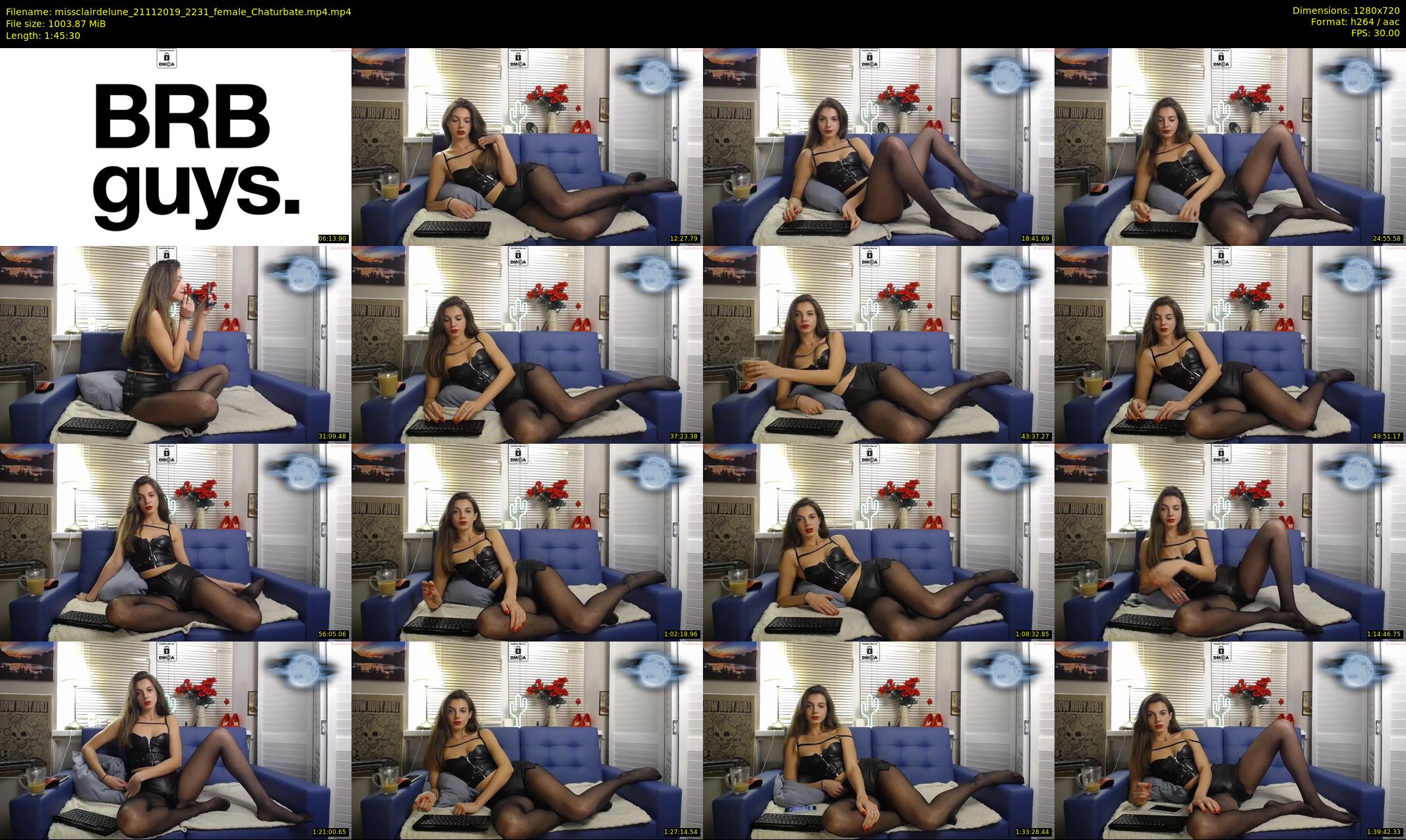 missclairdelune — 106 minute Chaturbate female cam show recording, 720p, Nov 21, 2019