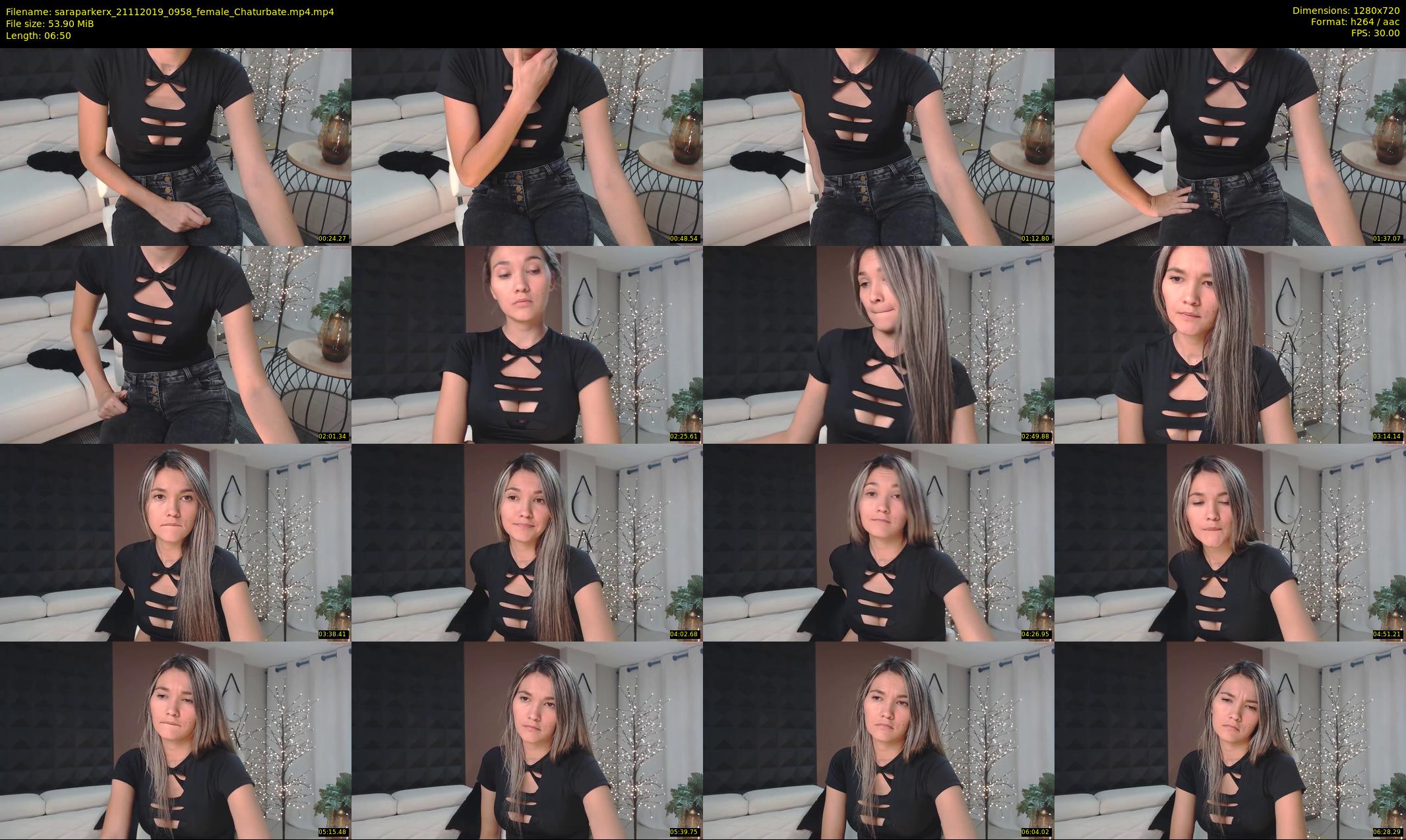 saraparkerx — 7 minute Chaturbate female cam show recording, 720p, Nov 21, 2019
