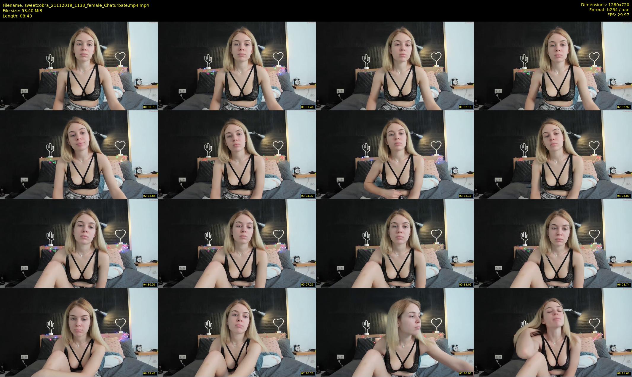 sweetcobra — 9 minute Chaturbate female cam show recording, 720p, Nov 21, 2019