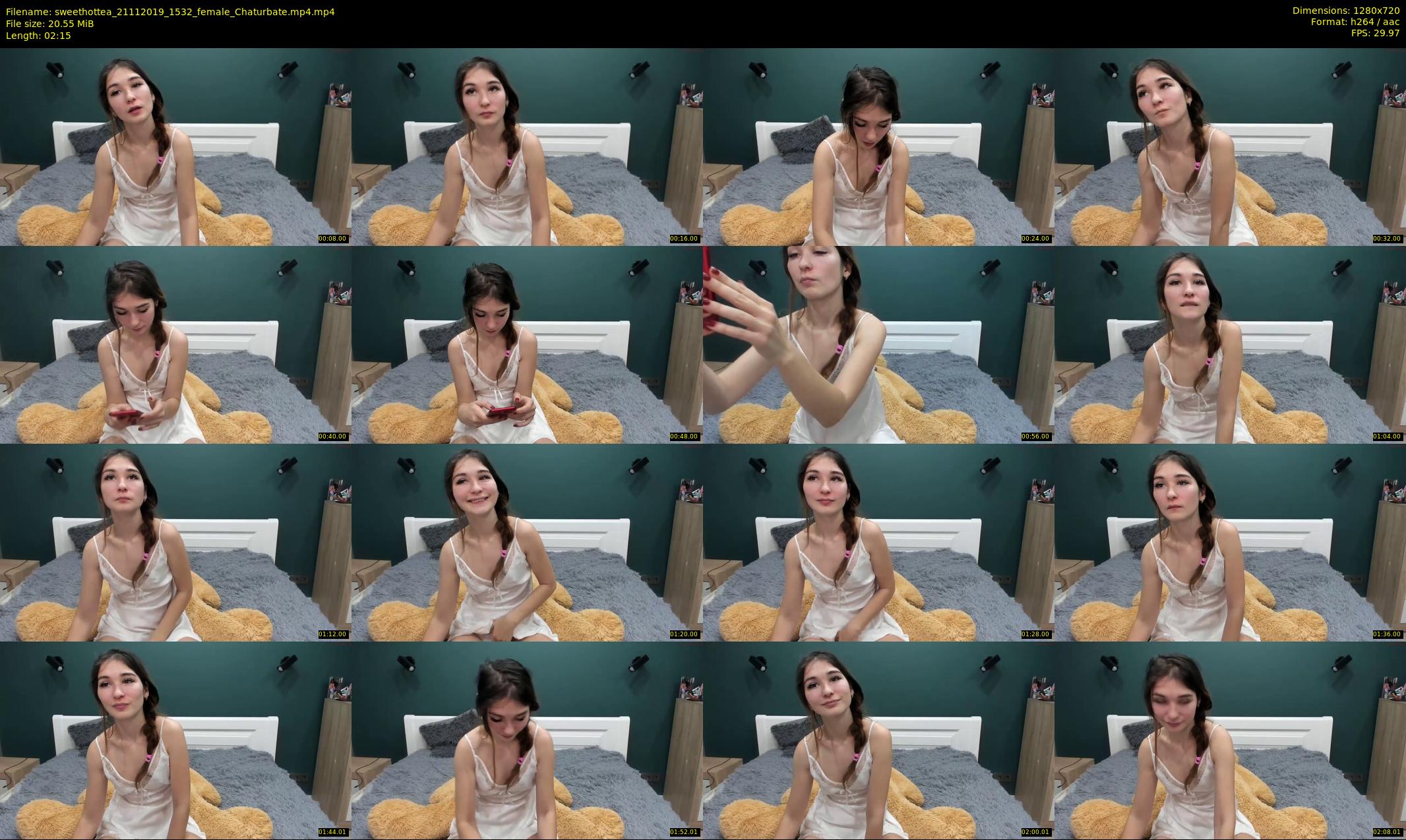 sweethottea — 3 minute Chaturbate female cam show recording, 720p, Nov 21, 2019